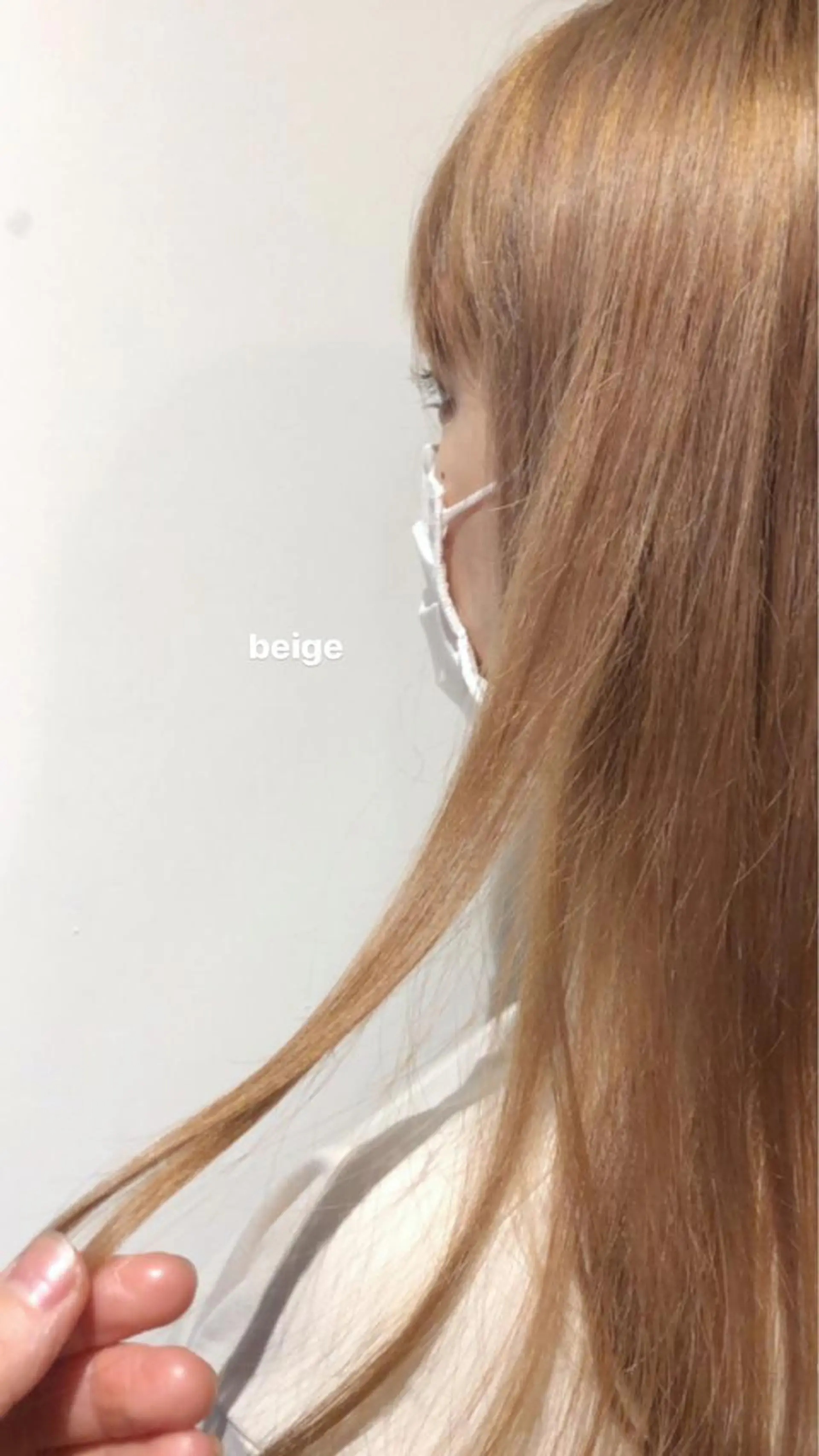 ロング カラー ベージュカラー ヘアカラー ケアブリーチ/ボブ/ honoのヘアスタイル