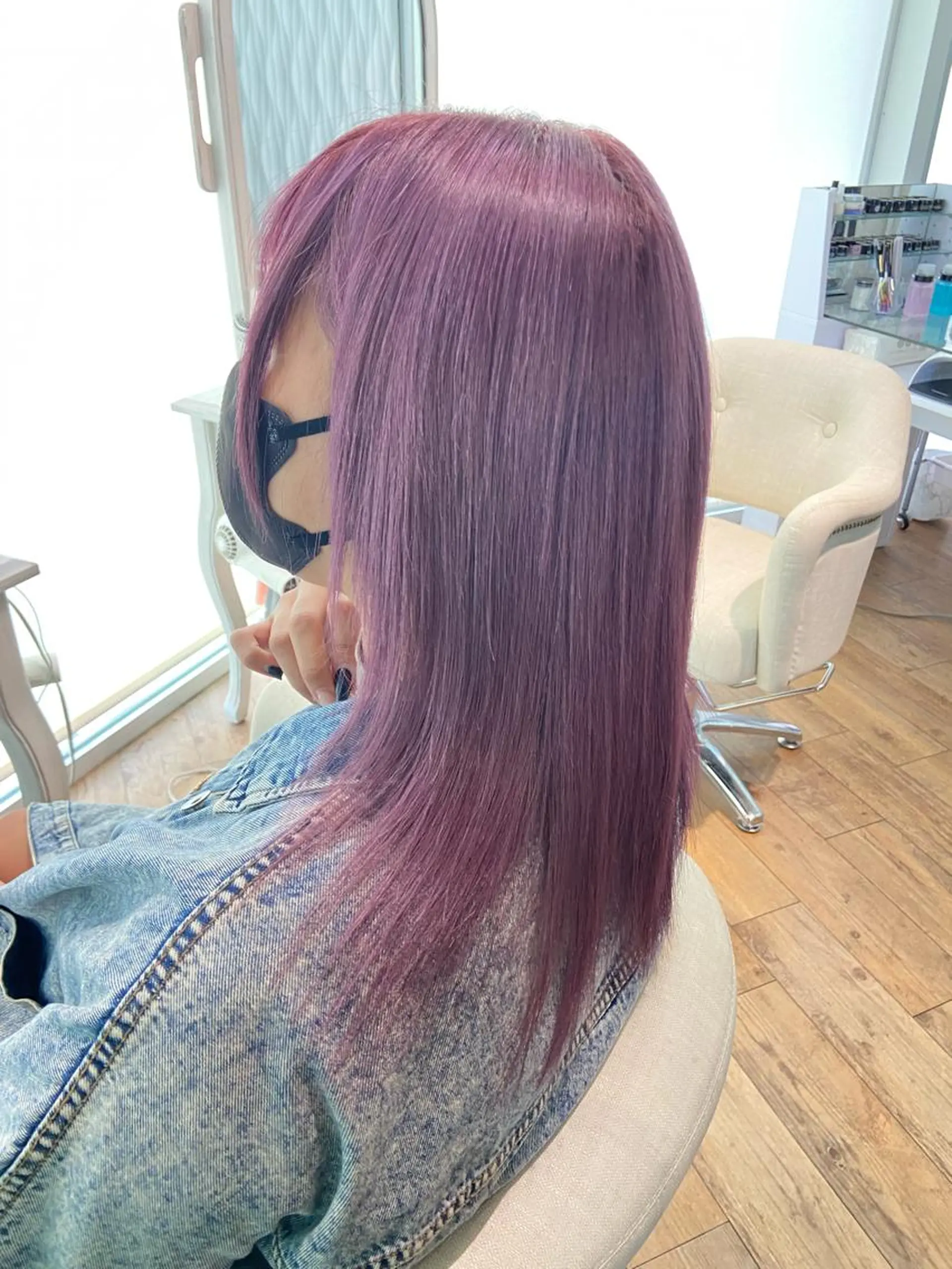 ミディアム カラー ヘアカラー トリートメント 🧸プルエクステ❤︎ ネイルKAO🧸のヘアスタイル