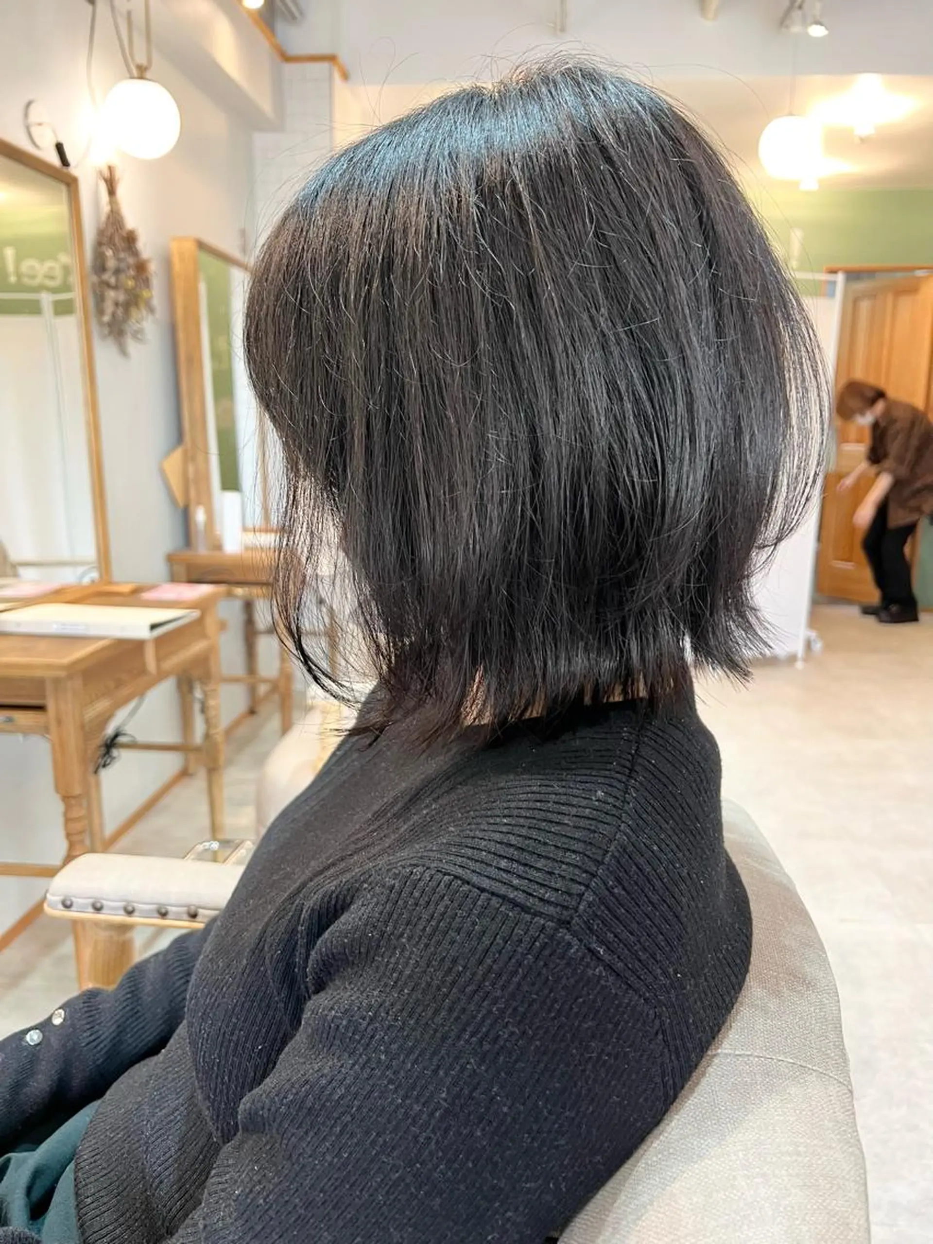 ミディアム ぱつボブ/ ショート/YUKIのヘアスタイル