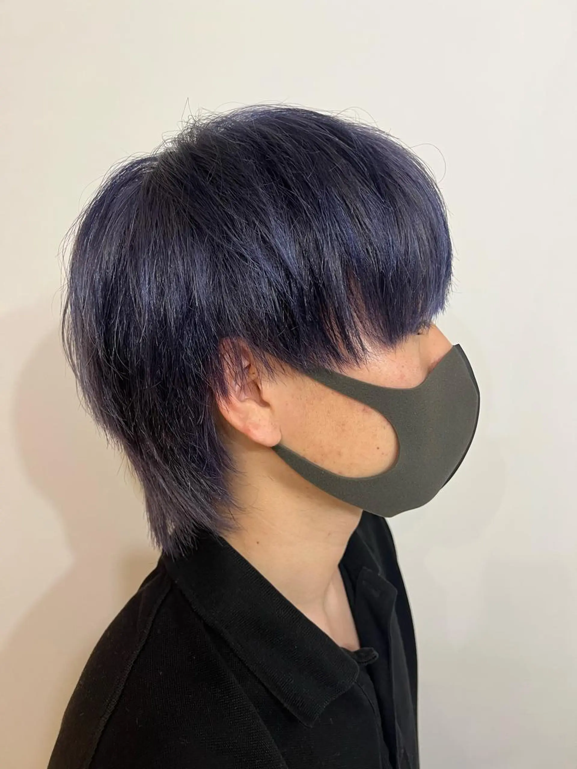 ミディアム カラー メンズ メンズウルフカット バイオレットカラー ウルフカット カット ヘアカラー 🤍中野 レオ🤍のヘアスタイル