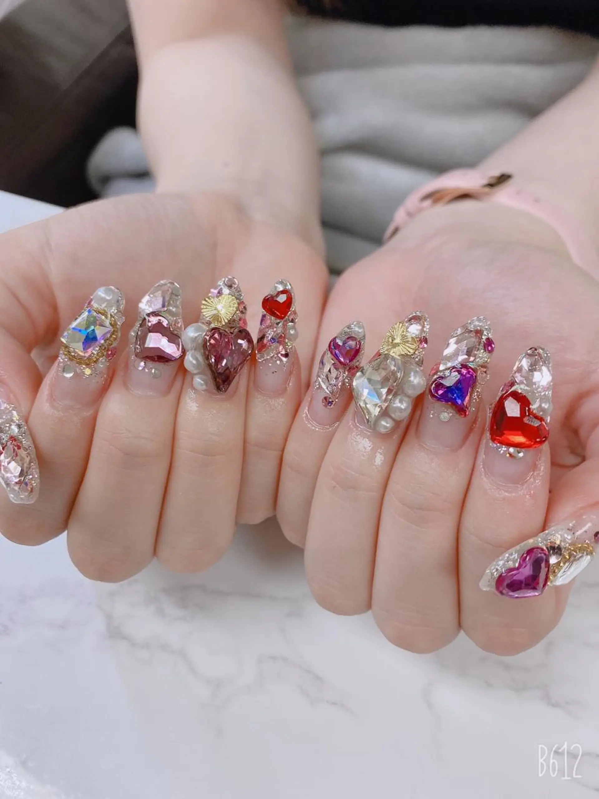 セミロング ハンドネイル JNA認定講師🌸 RIEのネイルデザイン