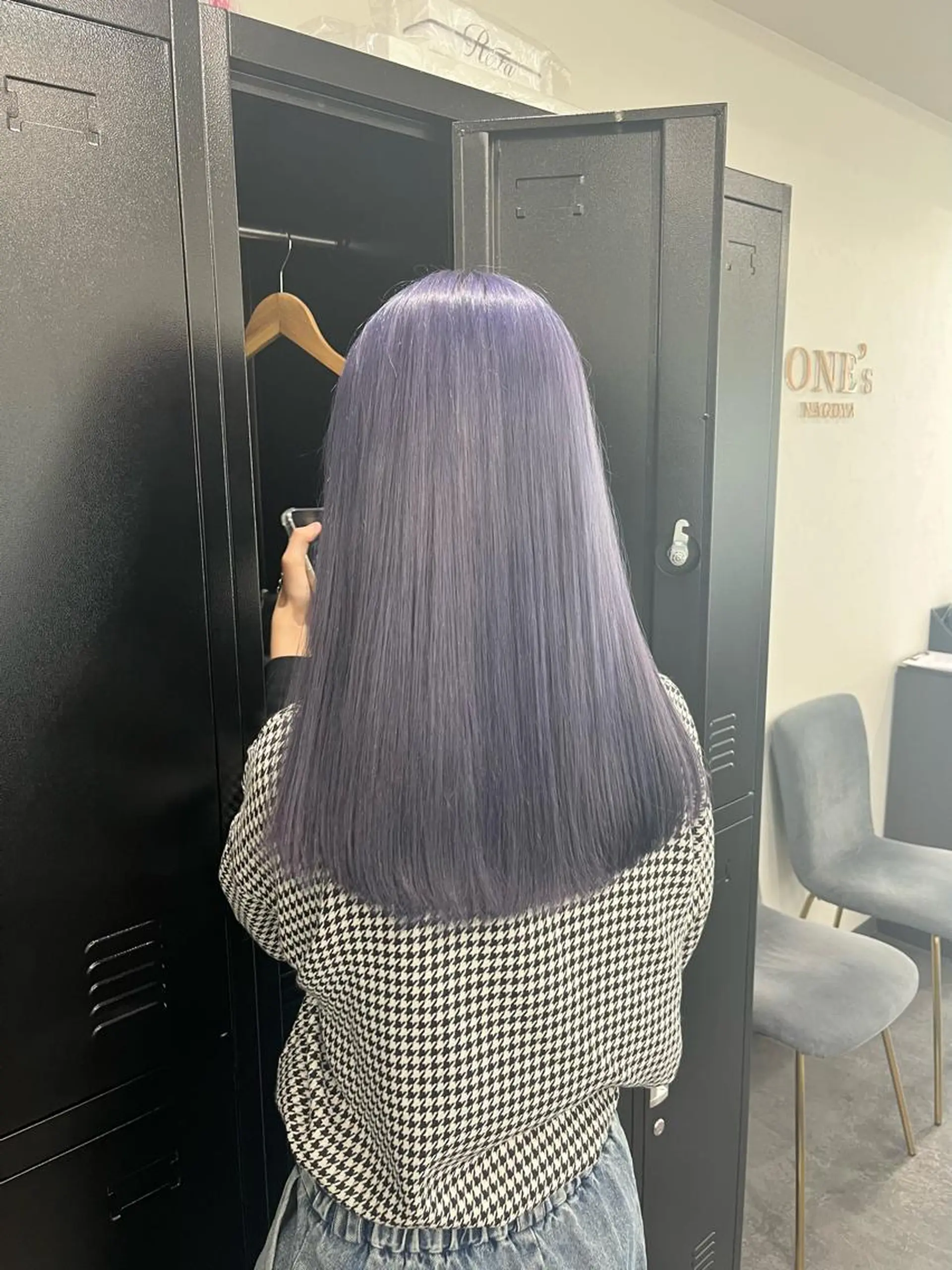 セミロング カラー ラベンダーカラー 韓国風ヘア 韓国ヘア🖤/透明感 shihoのヘアスタイル