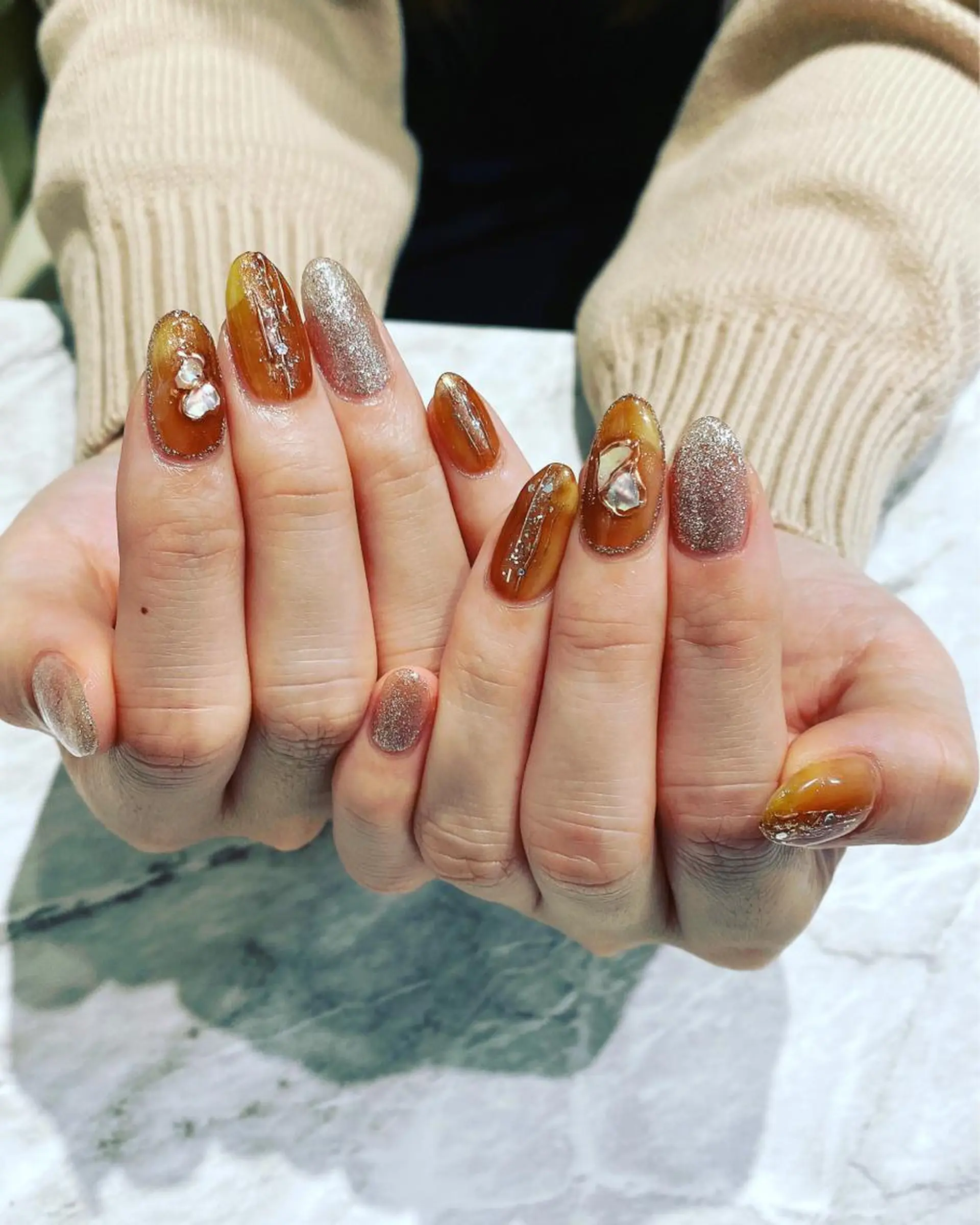 ネイル ニュアンスネイル ハンドネイル フットネイル ハンドケア nail salon  AlgeTy所属・✴︎:.｡. MAKI.｡.:✴︎のネイルデザイン