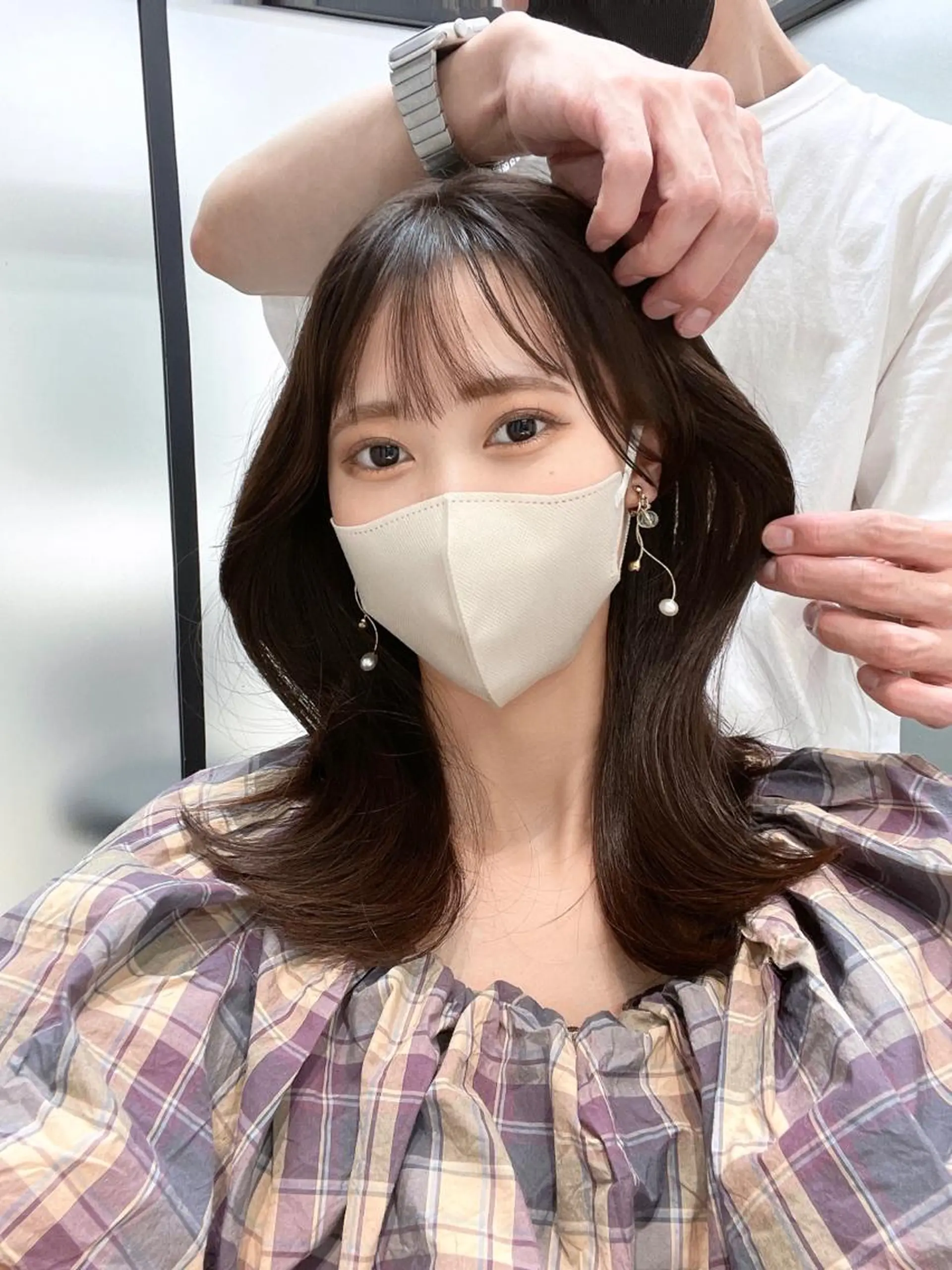 セミロング カット ヘアカラー トリートメント 韓国レイヤーカット 髪質改善▫️水野有真のヘアスタイル