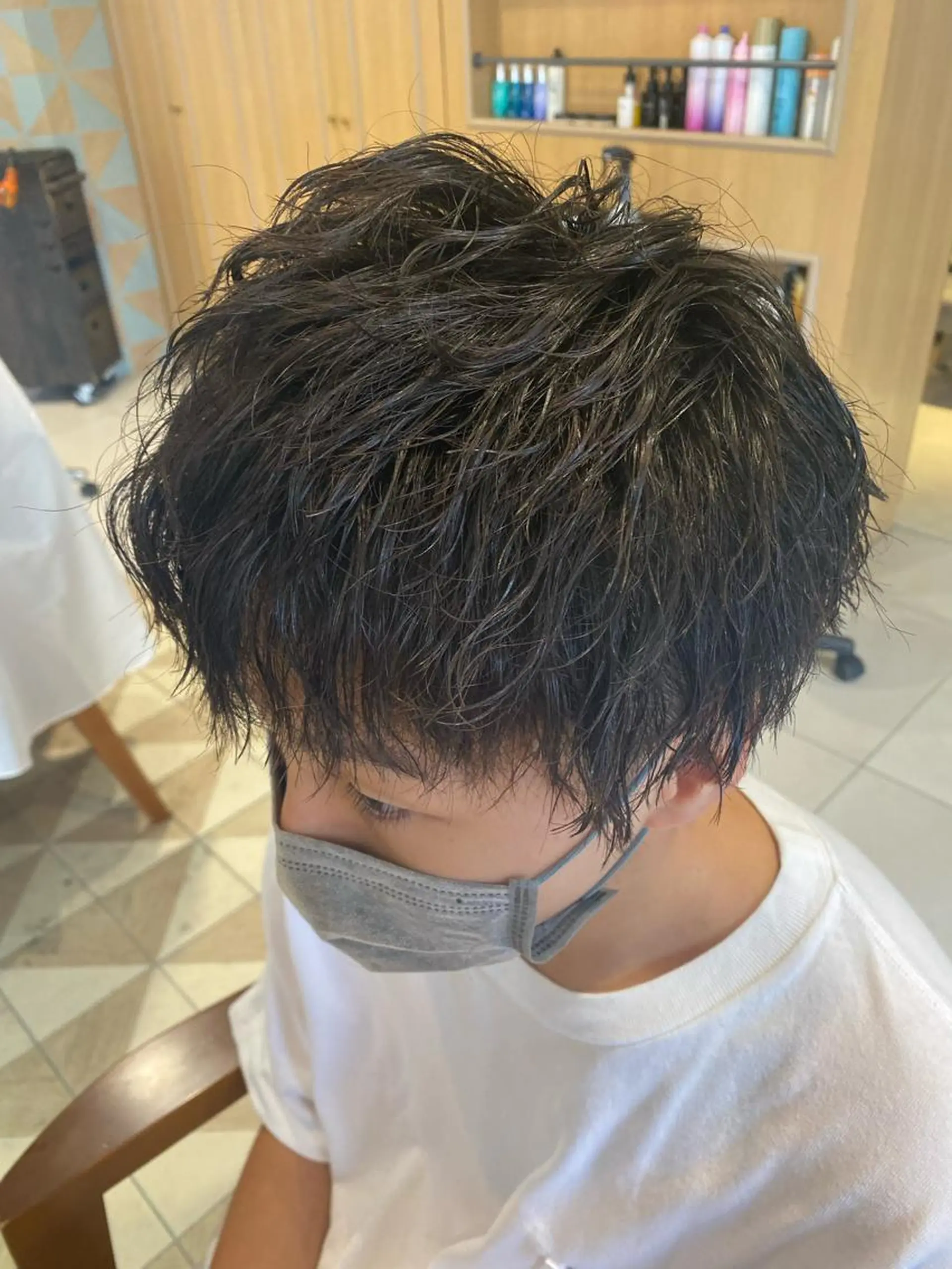 ショート カラー パーマ ヘアアレンジ メンズ カット パーマ メンズパーマの巨匠 鈴木純のヘアスタイル