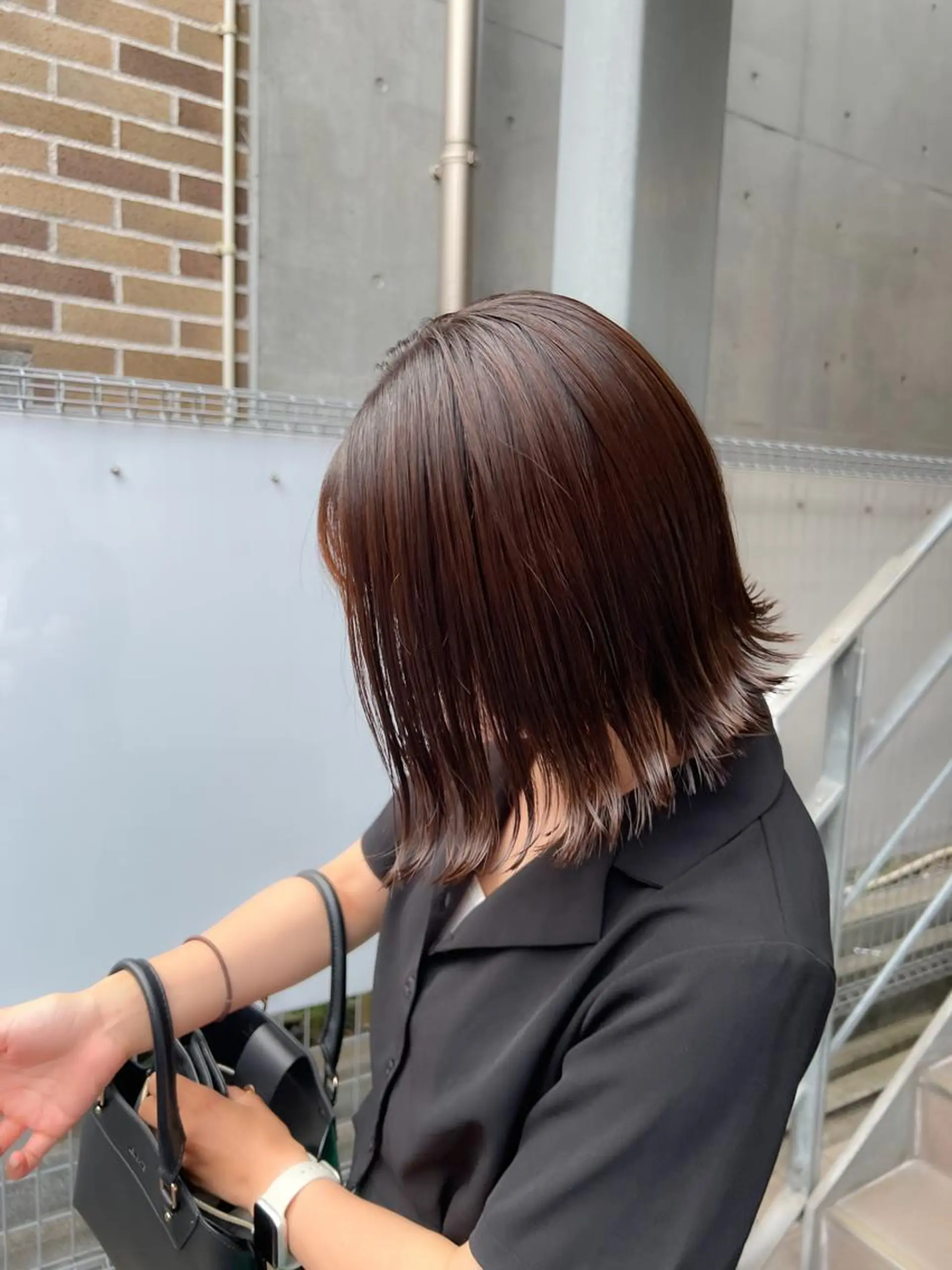 ショート カラー パーマ ブラウンカラー チョコレートブラウン ボブ 外ハネヘア スパイキーショート/ メンズヘア/hugeのヘアスタイル