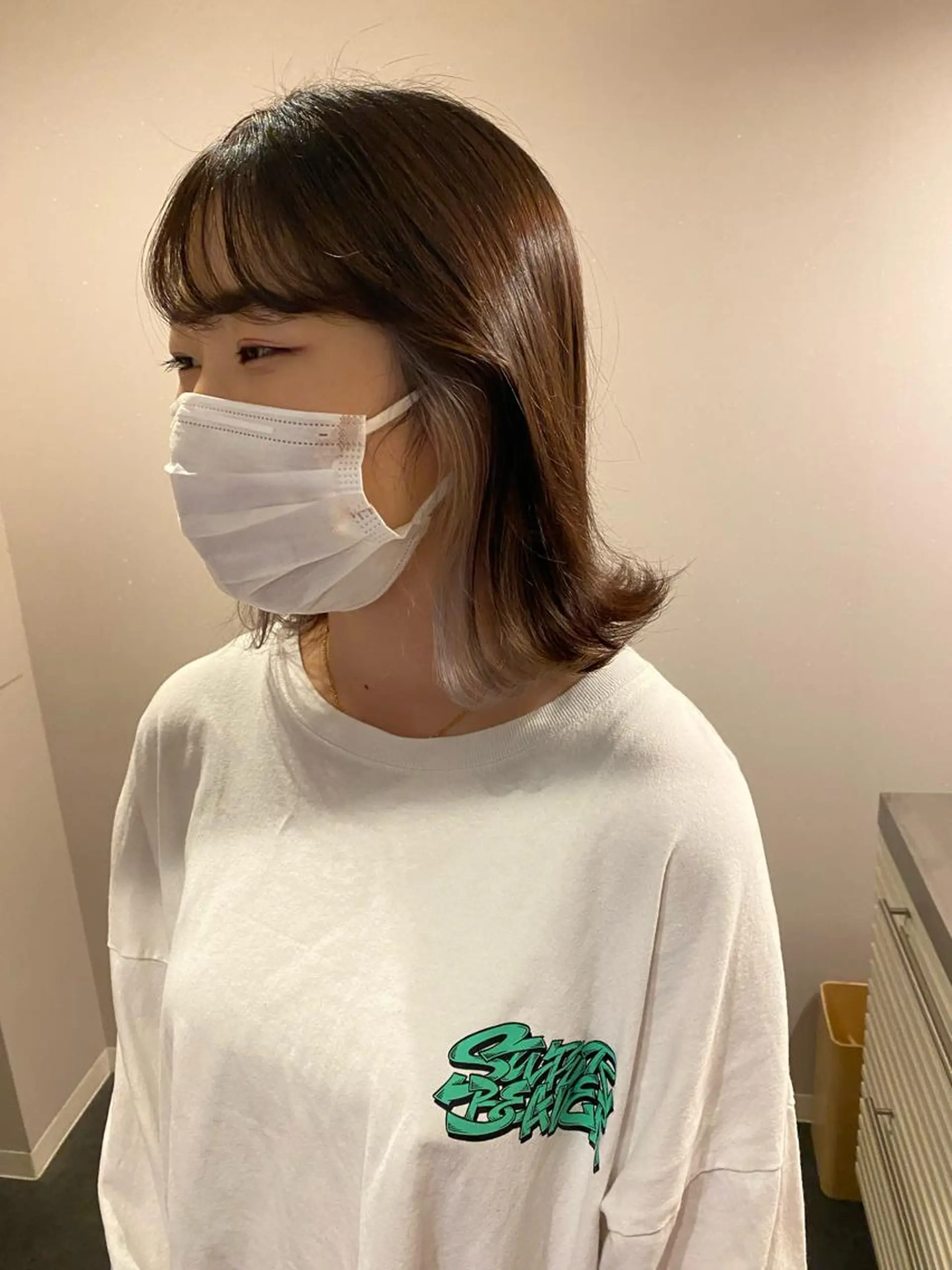 ミディアム カラー パーマ ヘアアレンジ メンズ キッズ ネイル マツエク・マツパ アイブロウ chapter問屋町 💘小室明華のヘアスタイル