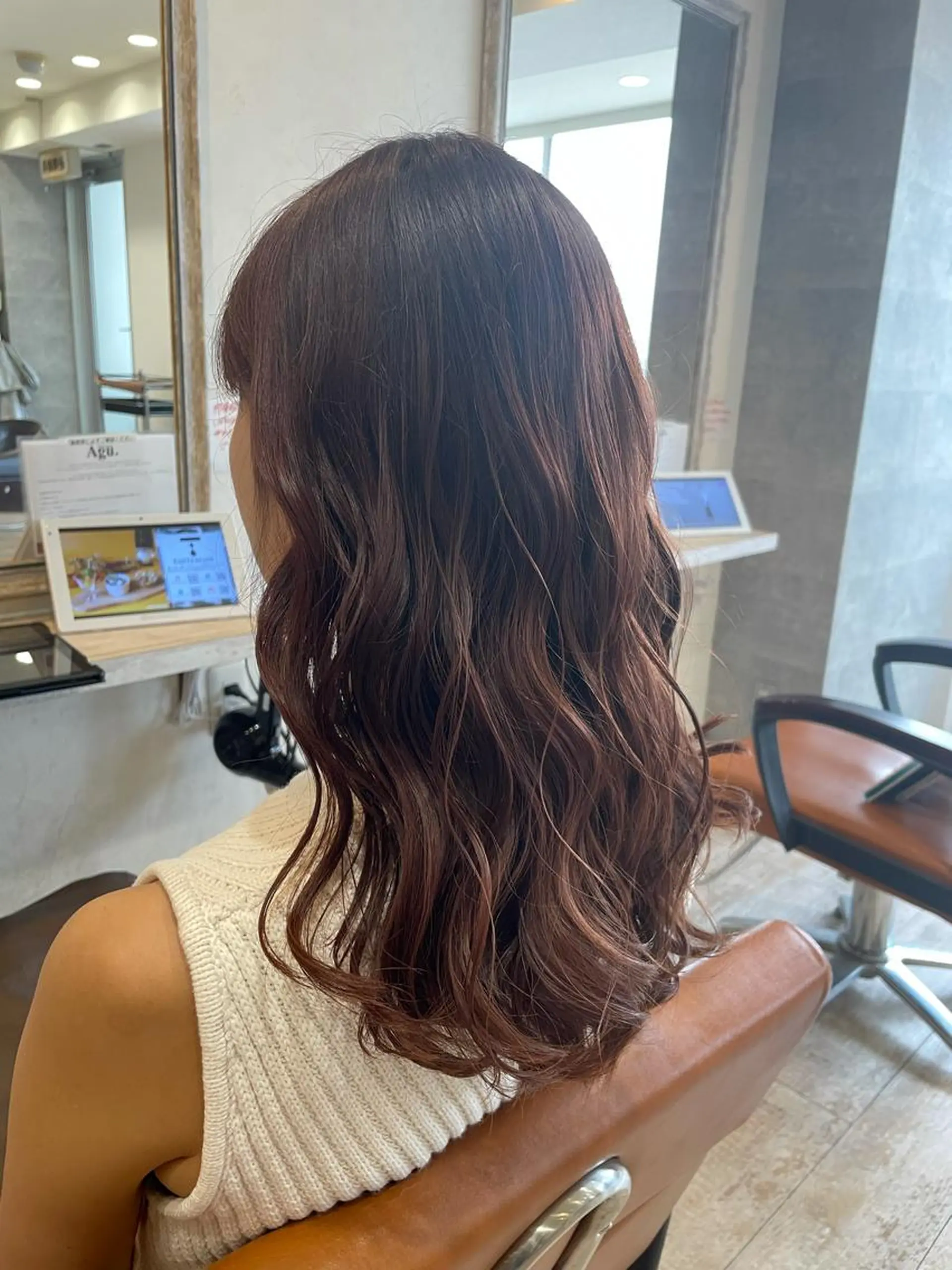 ロング カラー カット ヘアカラー トリートメント Agu hair verse所属・小顔/似合わせカット 杉山莉菜のヘアスタイル