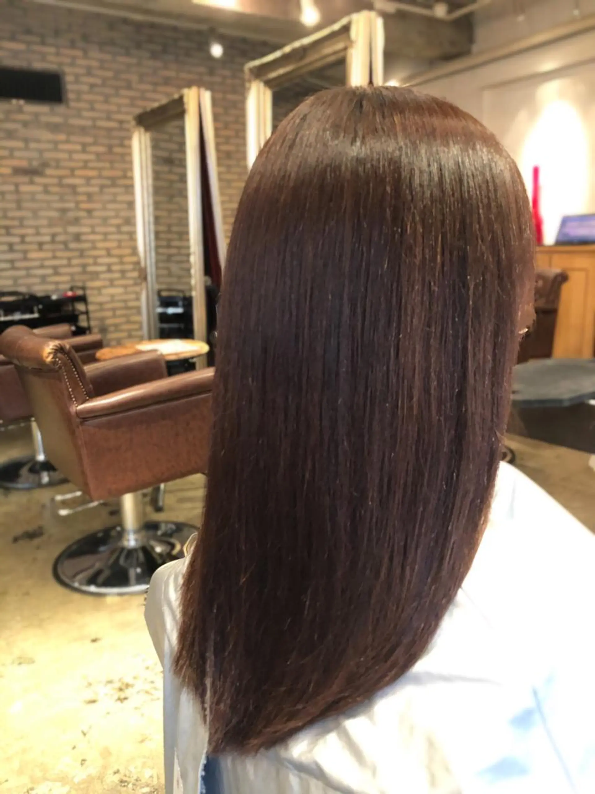 ミディアム カット 縮毛矯正 トリートメント 韓国風カット/ 髪質改善 黒崎のヘアスタイル