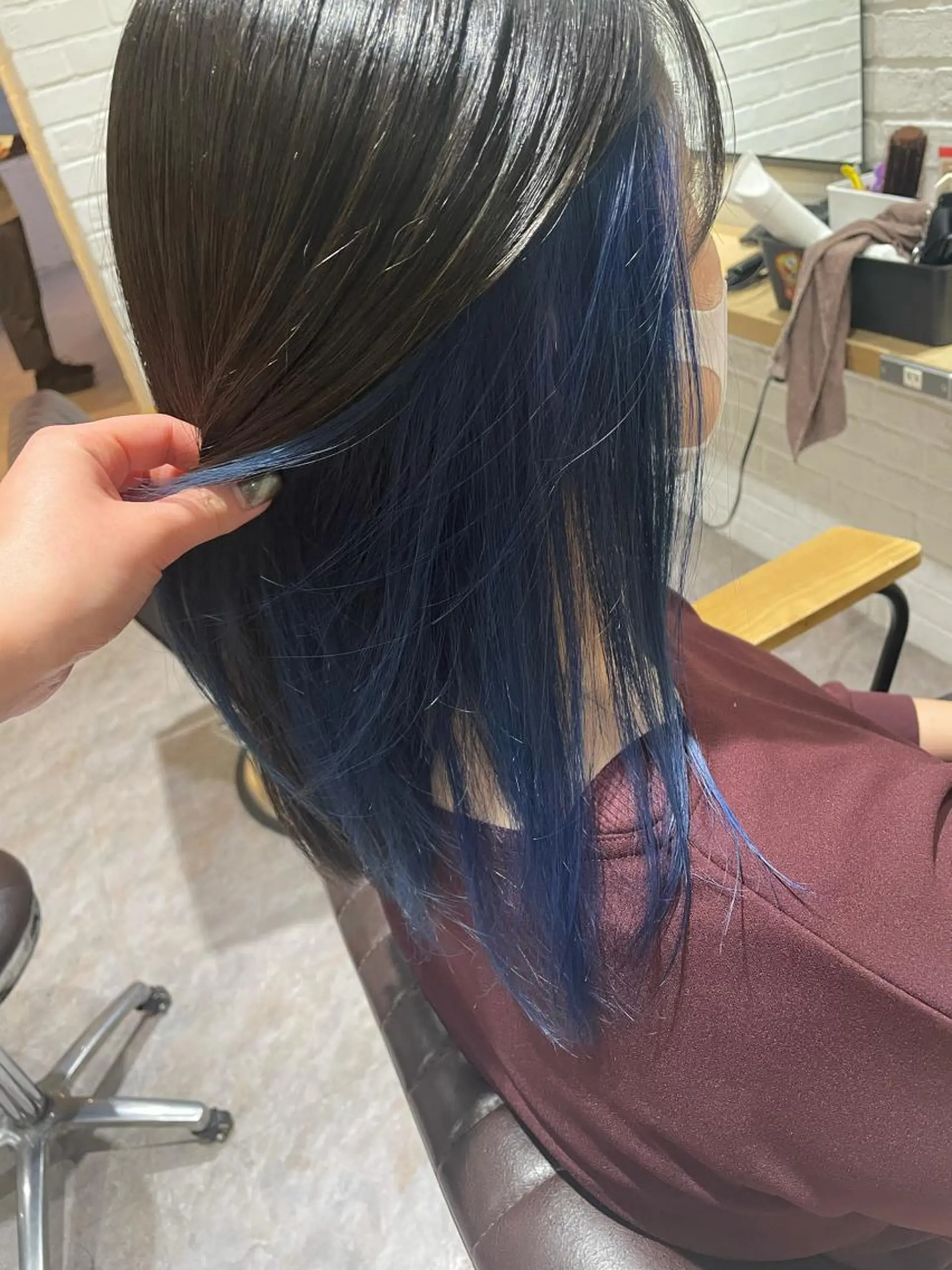 ミディアム カラー ブルーカラー カット ヘアカラー トリートメント hisano / ハイトーン･透明感のヘアスタイル