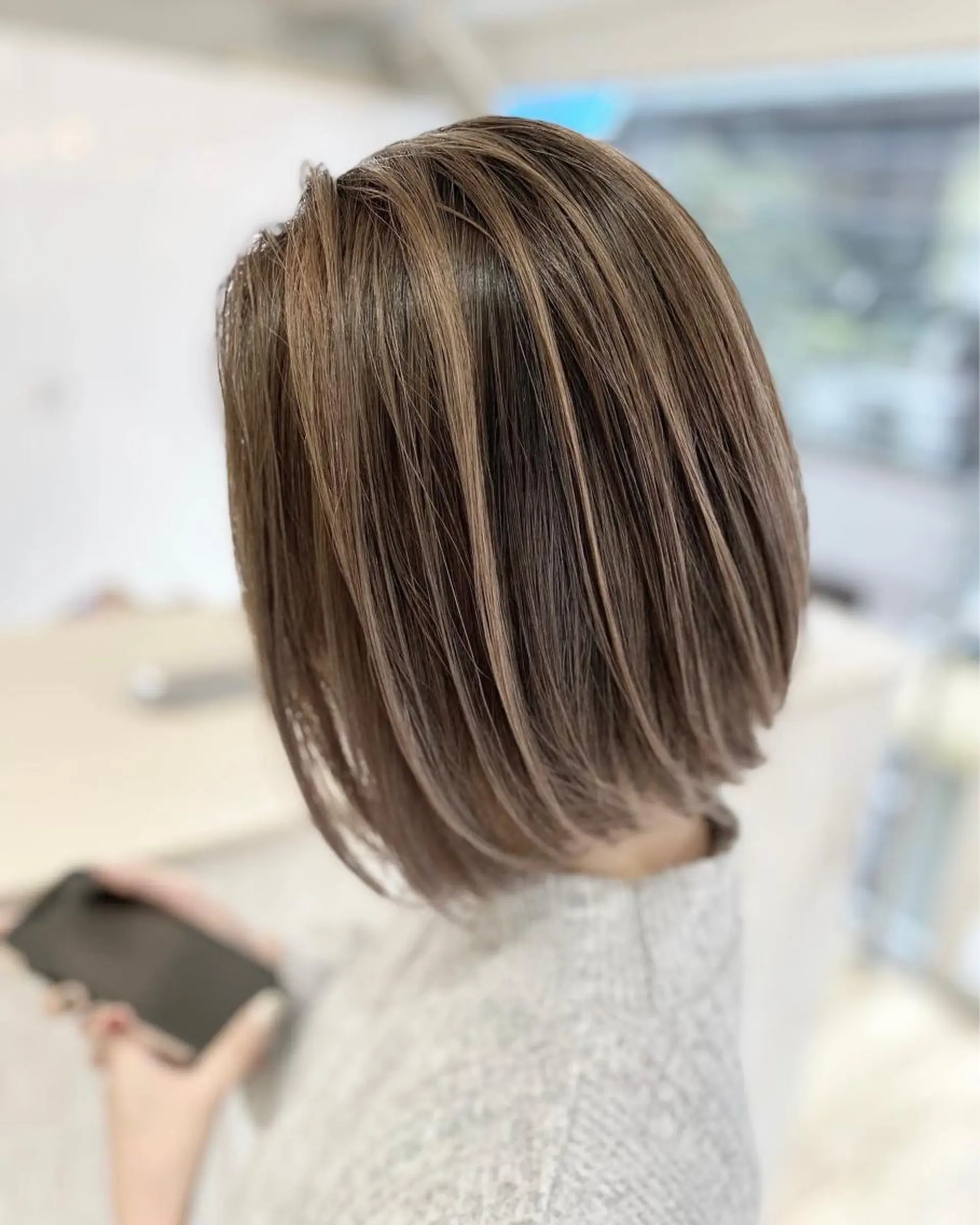 ミディアム カラー ヘアアレンジ カット ヘアカラー トリートメント 久米 治仁のヘアスタイル