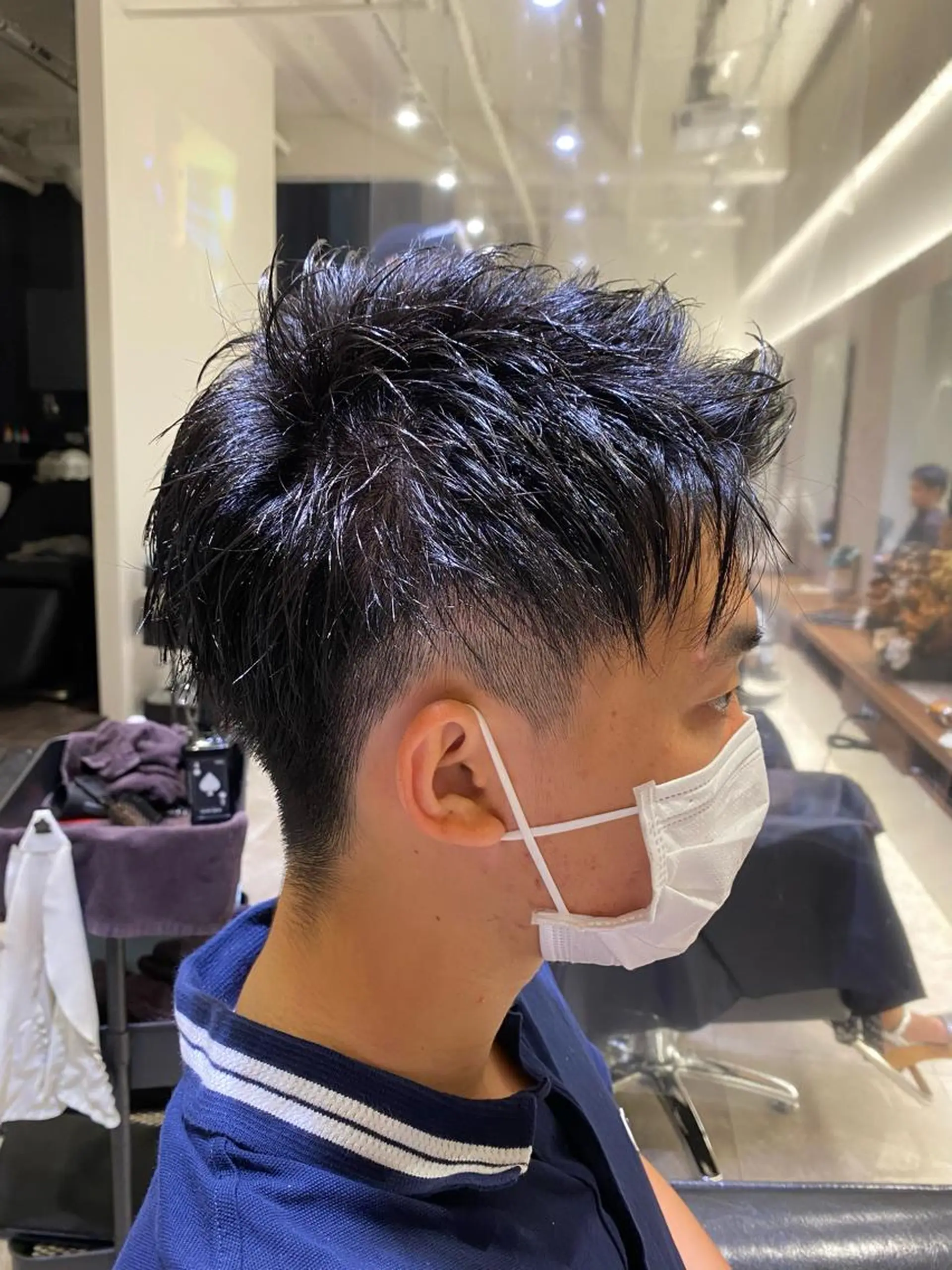 ショート メンズ ツーブロック 刈り上げ 上石神井メンズパーマ 飯田徹のヘアスタイル