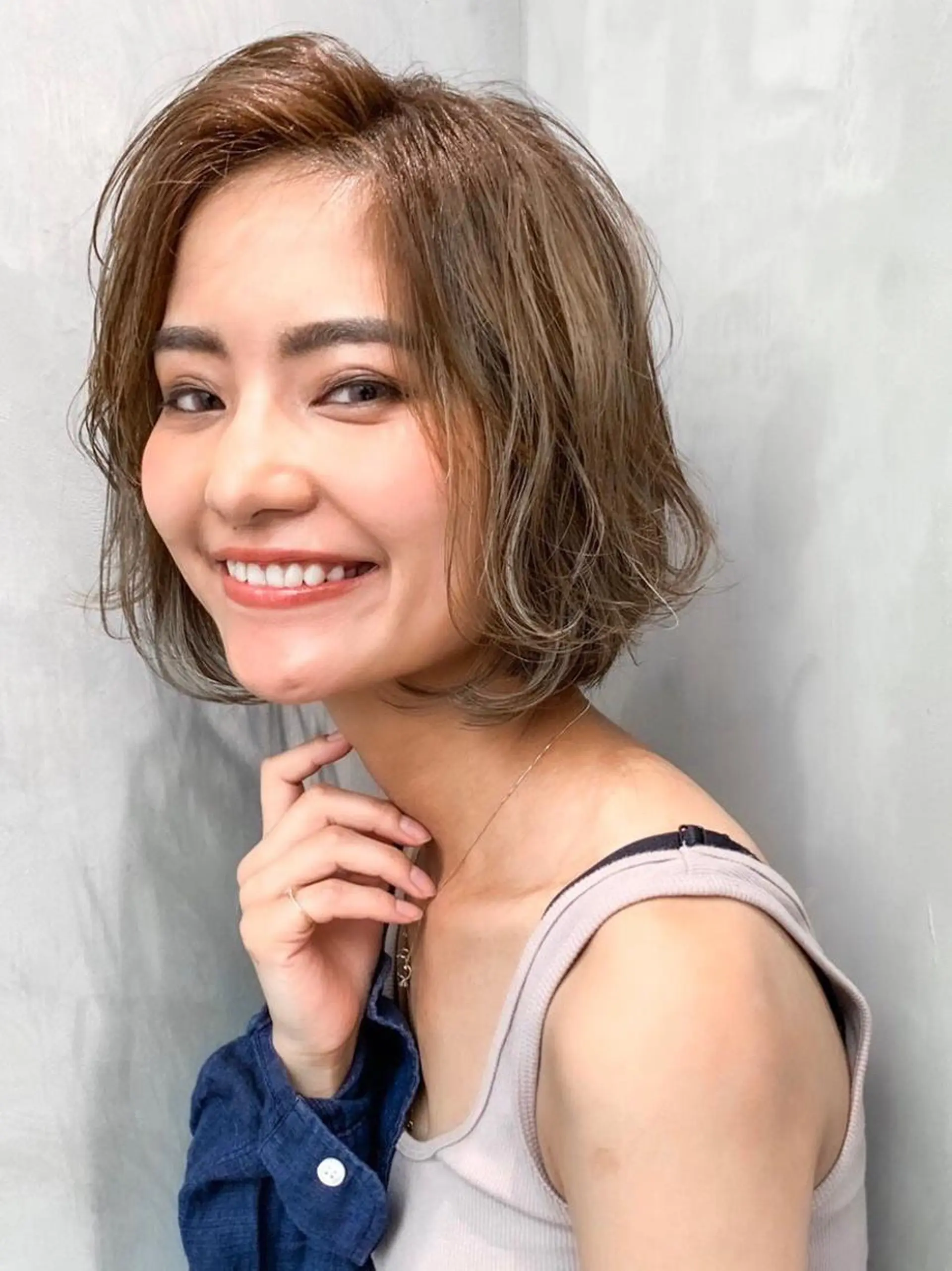 ミディアム カラー カット ヘアカラー トリートメント 🉐レイヤー/塩見 弘樹🉐渋谷のヘアスタイル