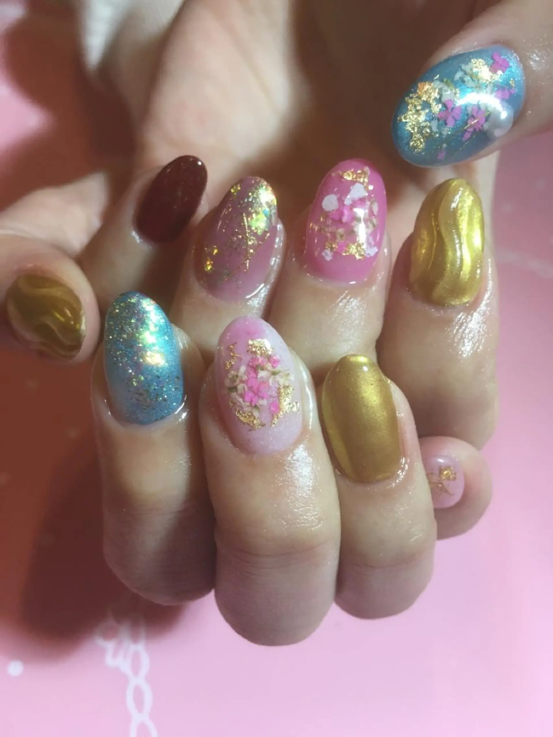 ネイル 成人式 古川 里美のネイルデザイン