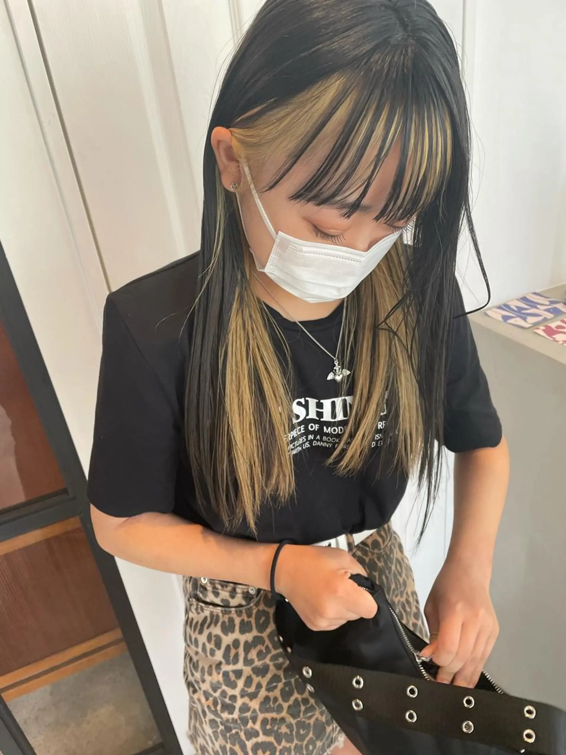 ロング カラー ミストバング フェイスフレーミング イエローカラー カット ヘアカラー トリートメント 中目黒🌼 🌼ハナのヘアスタイル