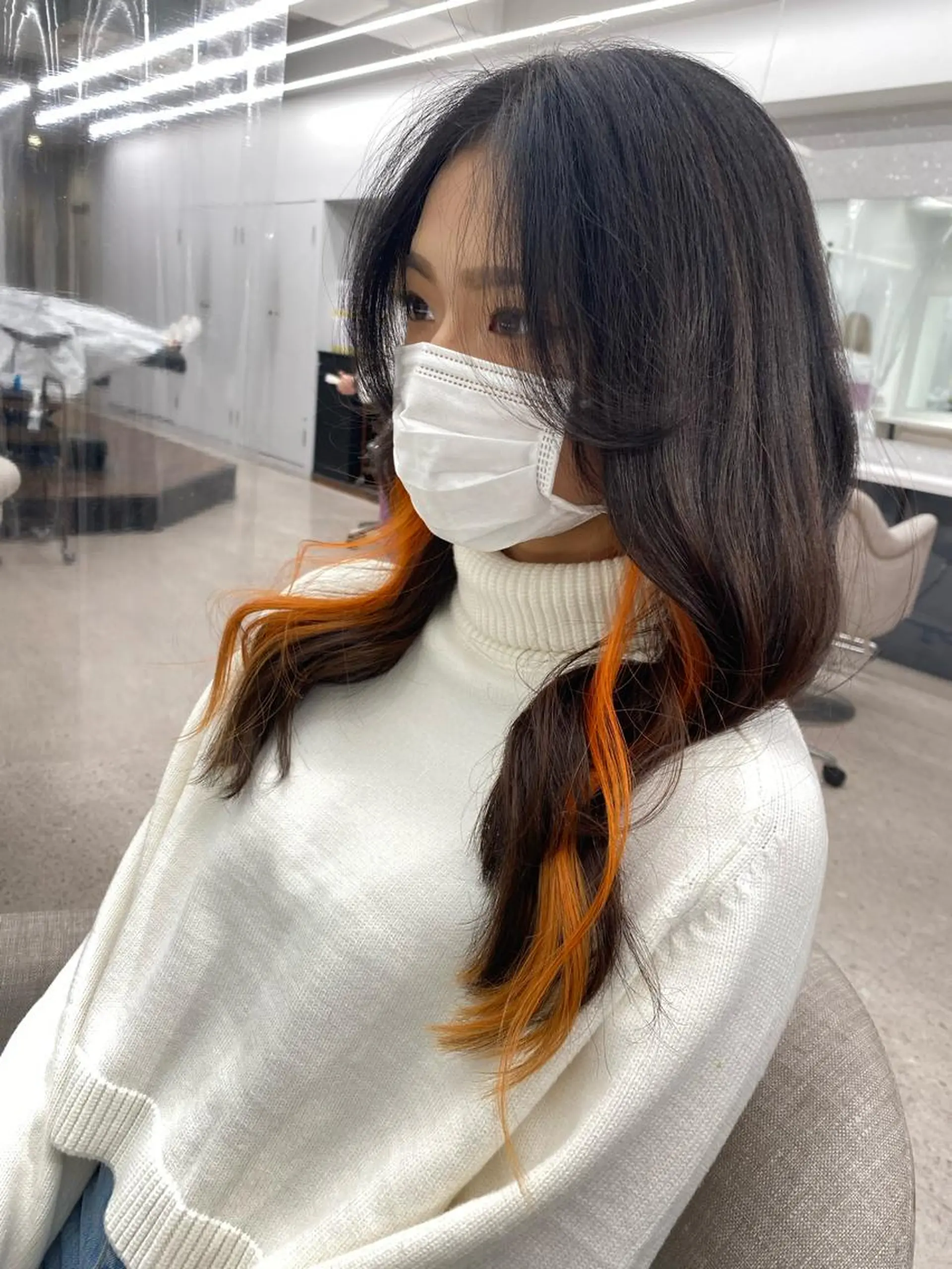 ミディアム カラー パーマ ヘアアレンジ キッズ ネイル マツエク・マツパ 京都レイヤーカット/ 縮毛矯正/羽柴りくのヘアスタイル