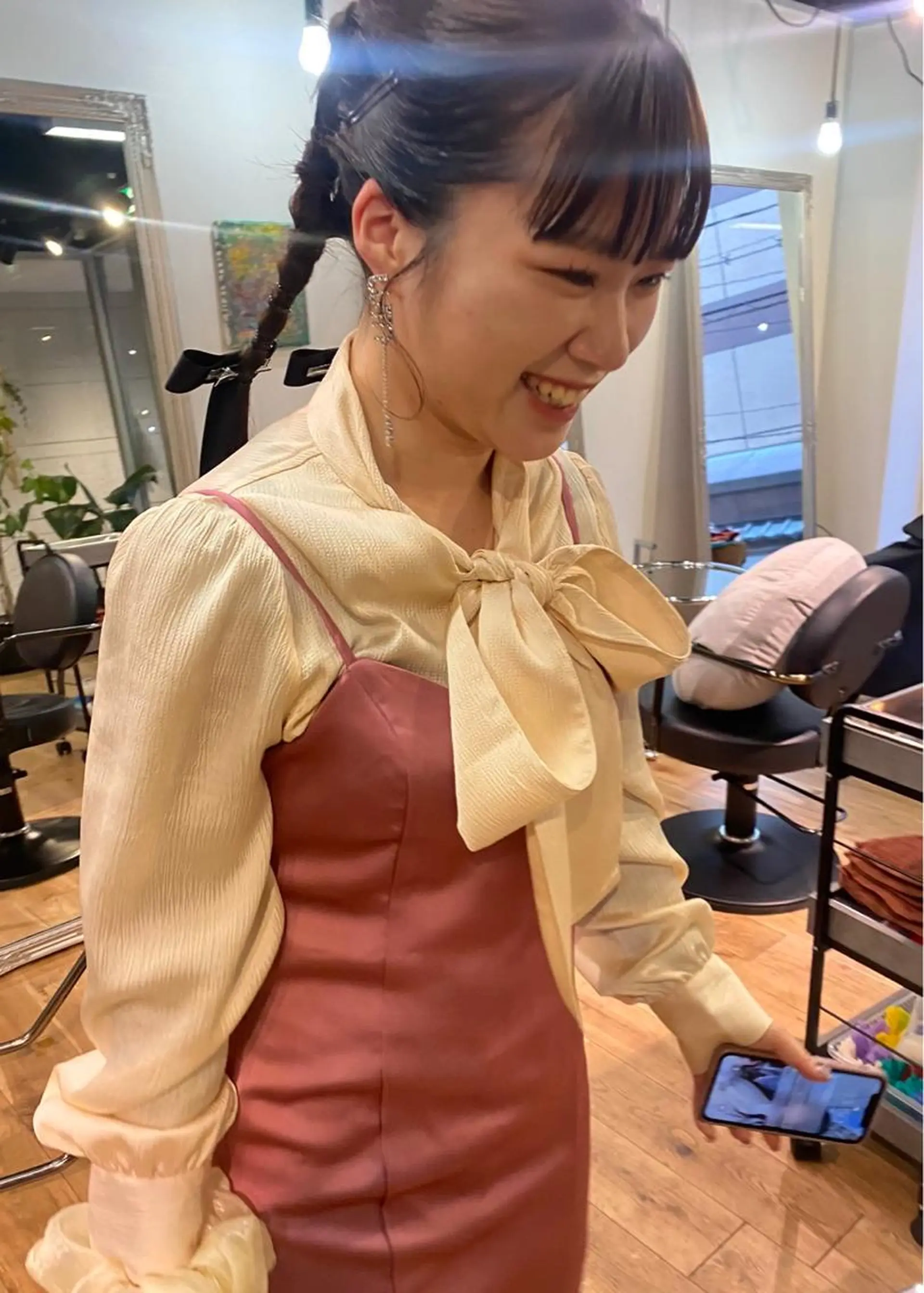 ロング カラー ヘアアレンジ 顔周りカット GIVET (ジヴェ)所属・撮影モデル募集 🦋soemikaのヘアスタイル