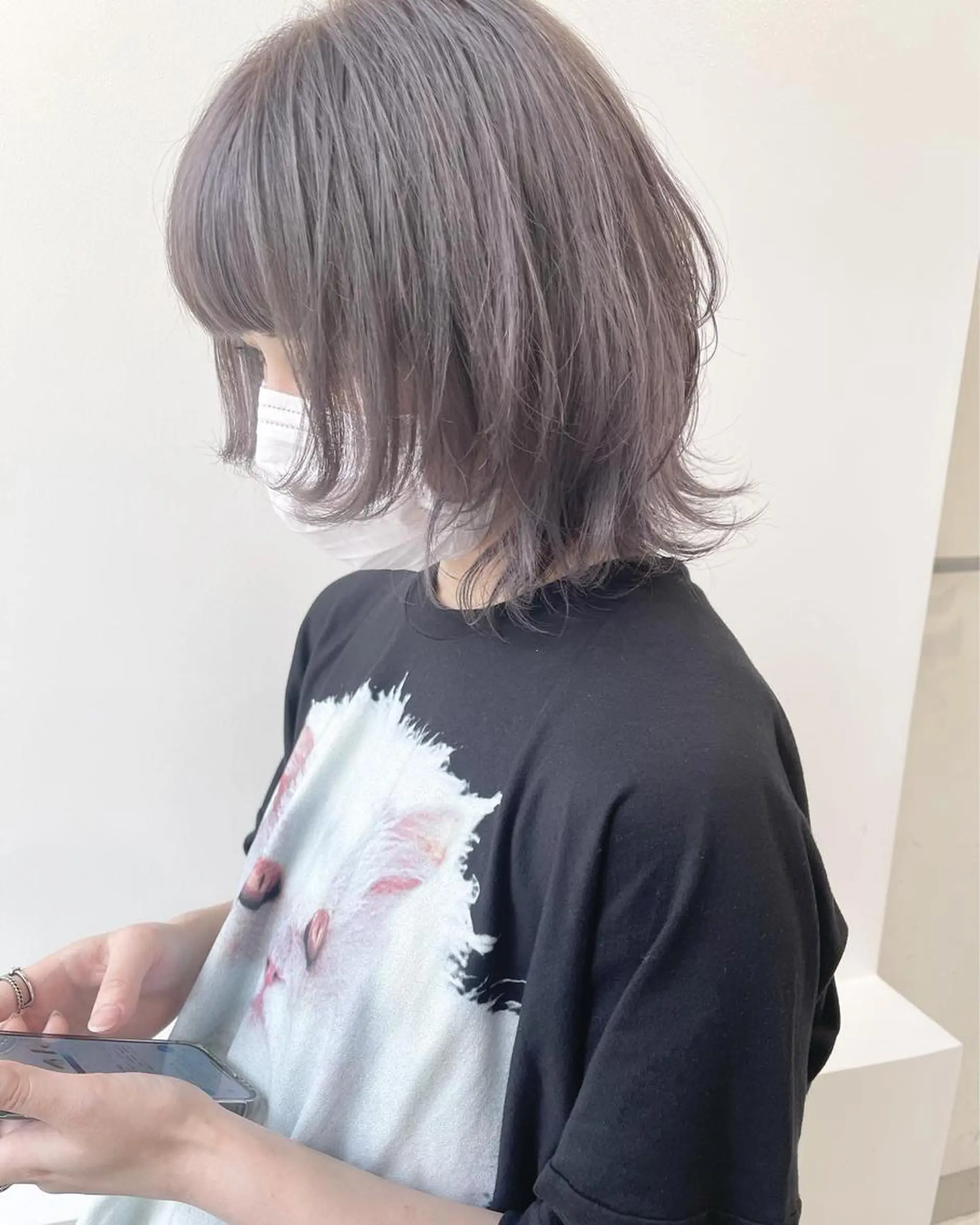 ミディアム カラー カット ヘアカラー トリートメント 透明感カラー× レイヤーカット✨高梨のヘアスタイル