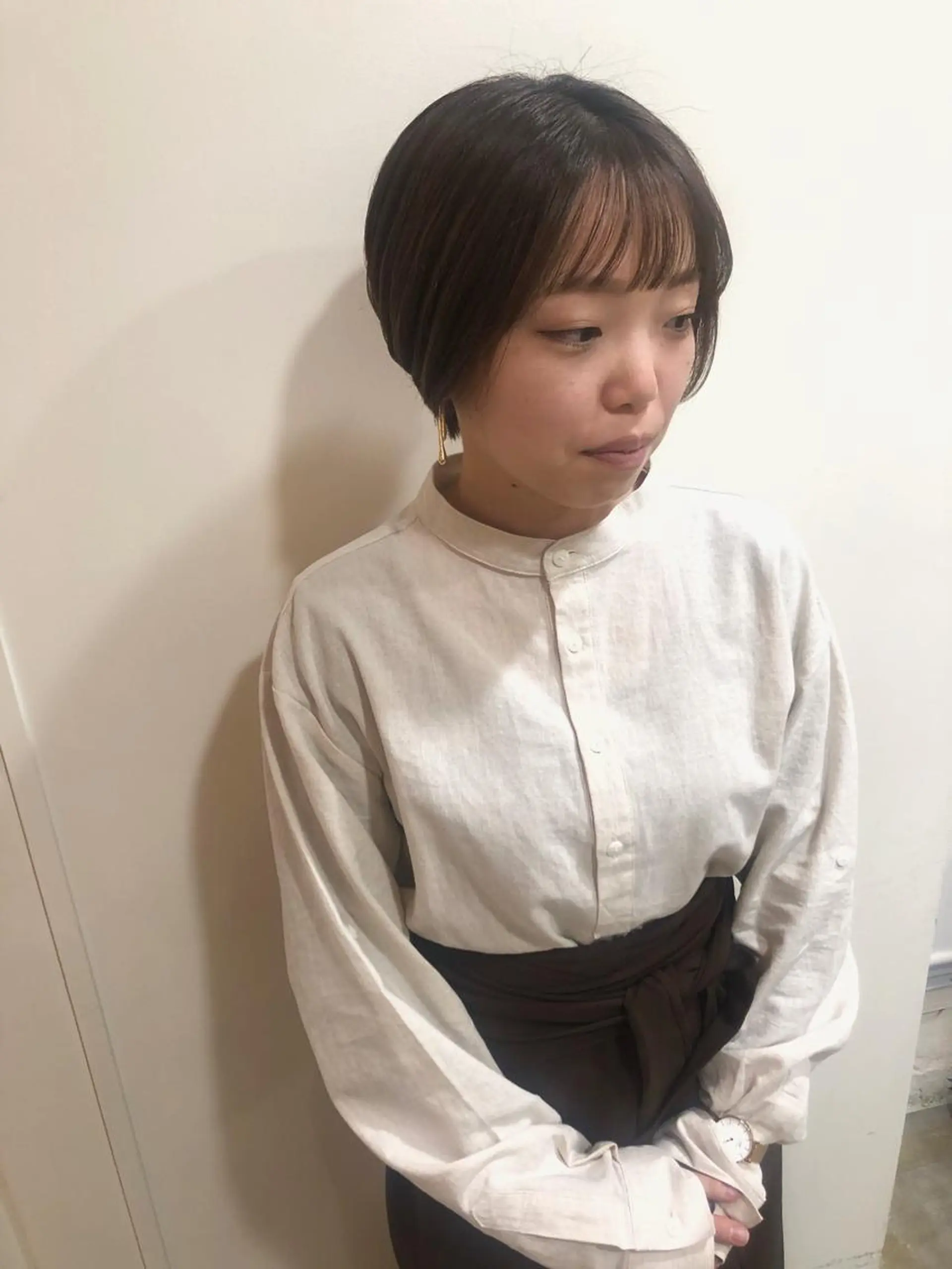 ショート カット トリートメント MIOベージュカラー 柔らかいカラーのヘアスタイル