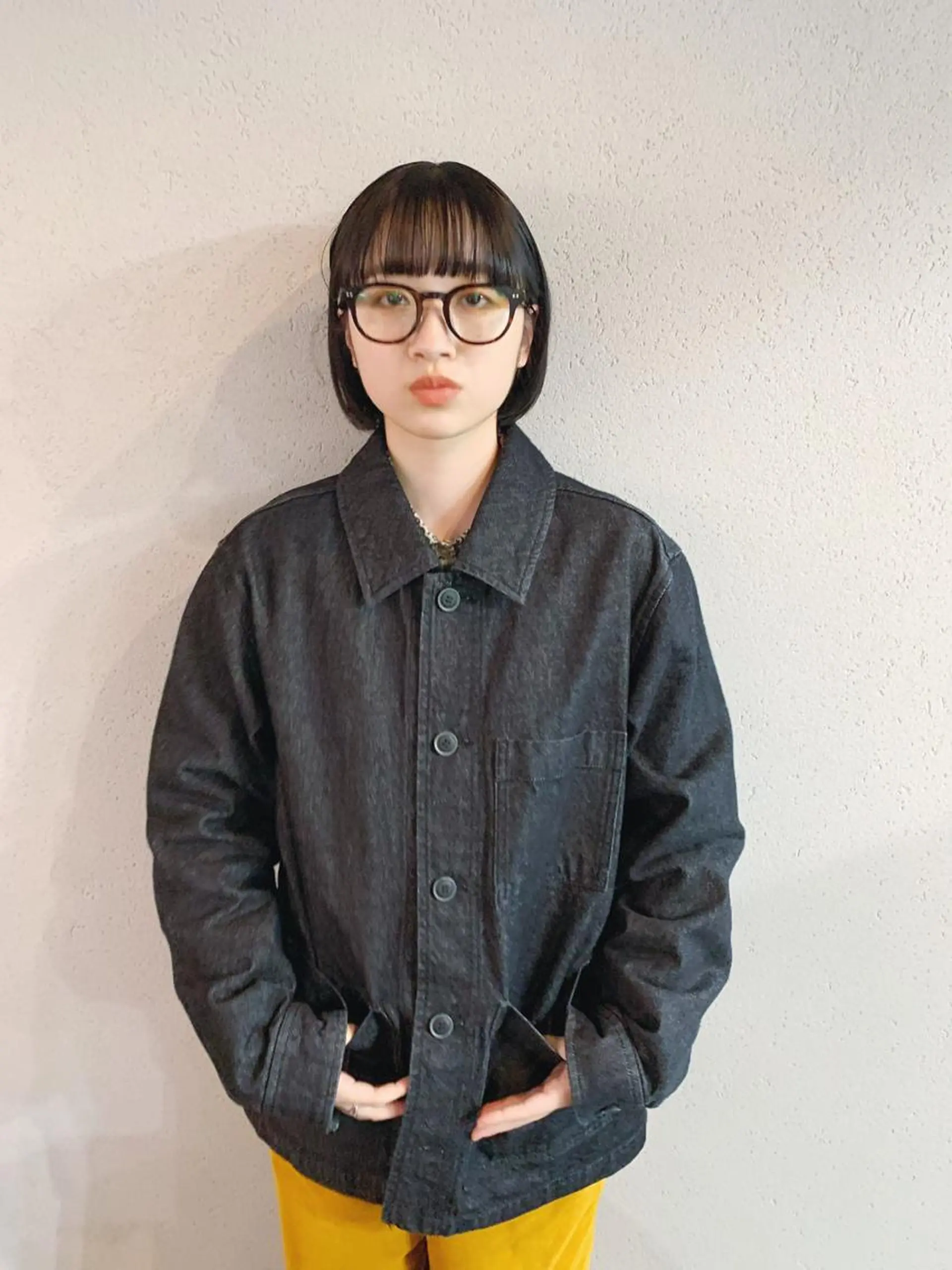 ショート カラー ボブパーマコテ巻き風 パーマNo1深江秀平のヘアスタイル