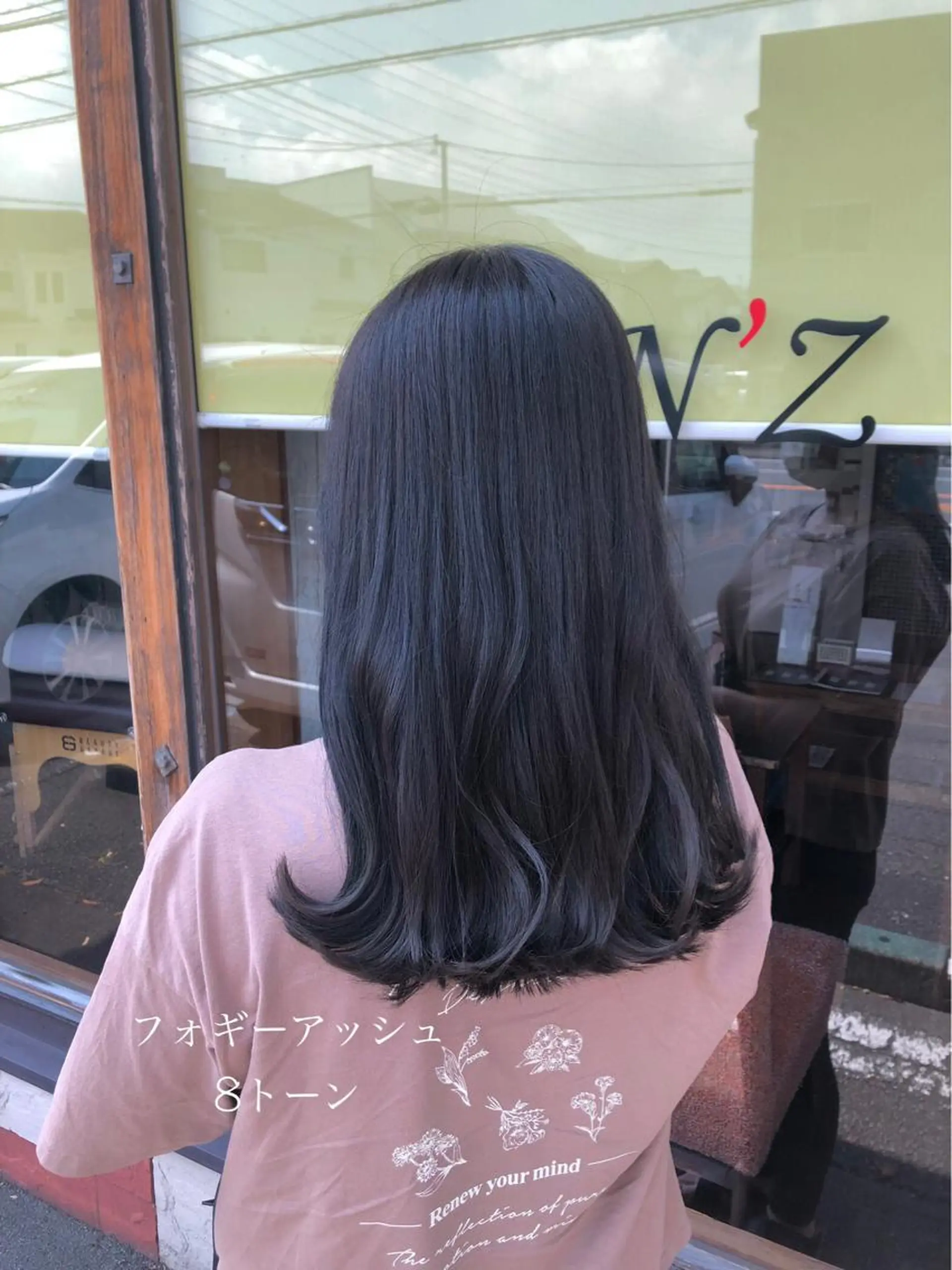 ロング カラー アッシュ ヘアカラー 堀口 彩佳のヘアスタイル