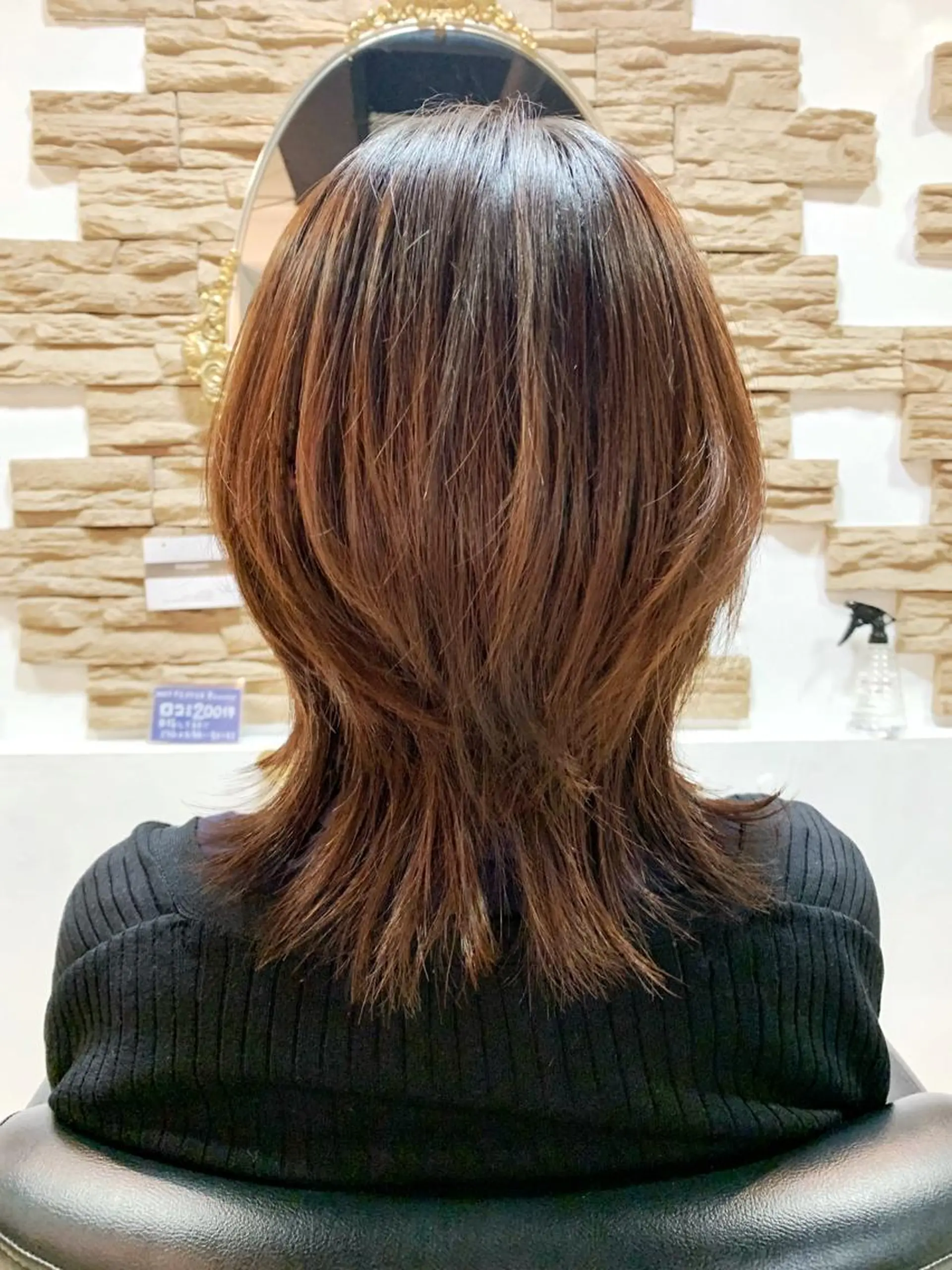 ミディアム くせ毛 ウルフカット カット マルナ本店 ペコのヘアスタイル