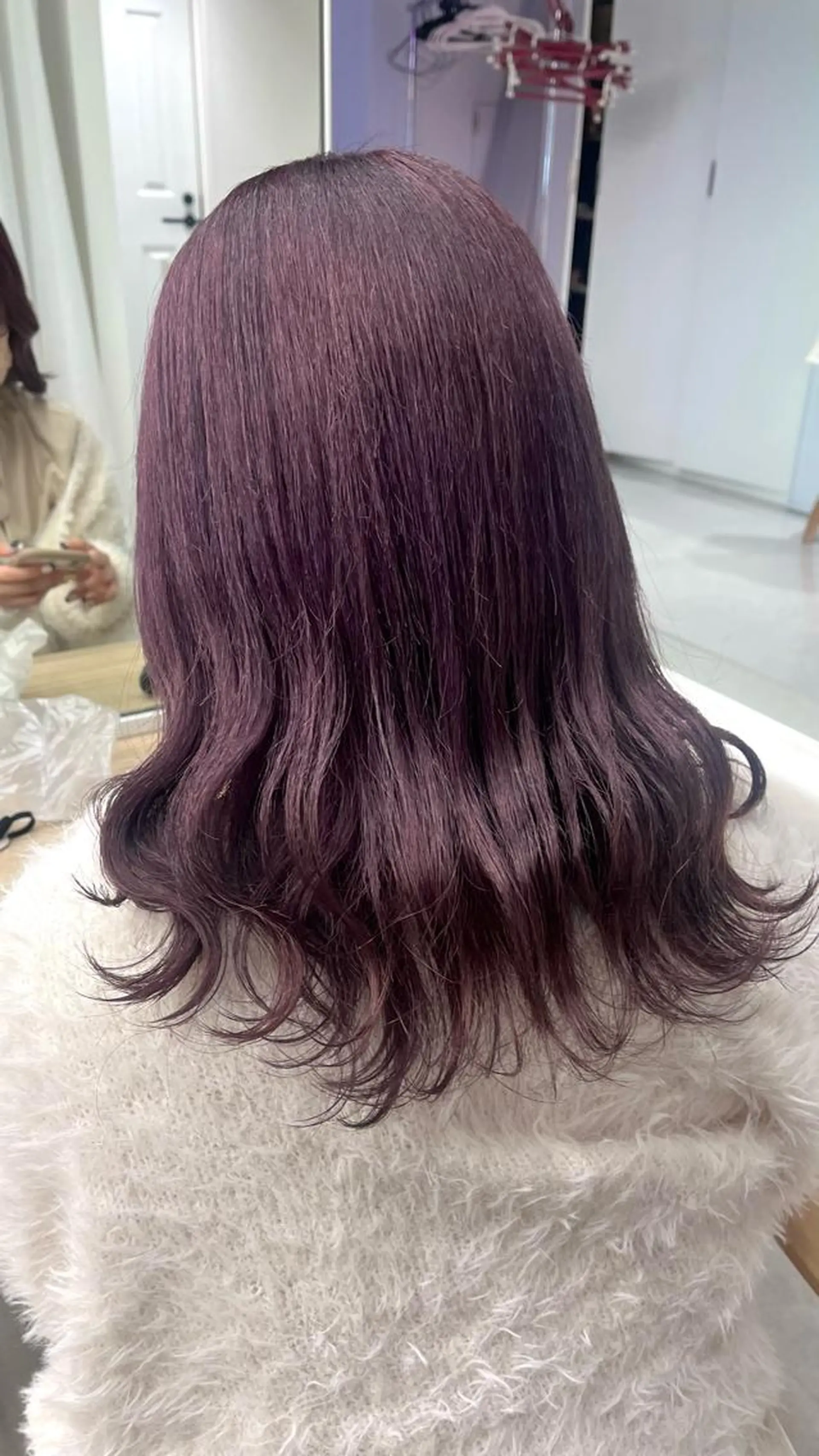 セミロング カラー ネイル ヘアカラー トリートメント mai🤍縮毛酸性ス トレート/アイリストのヘアスタイル