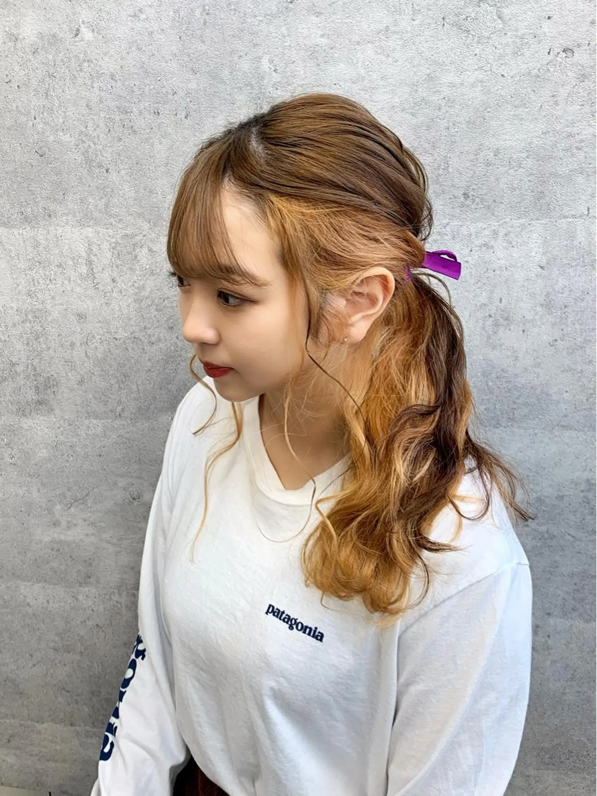 ロング カラー オレンジ Chara Chalone所属・今野 美栄のヘアスタイル