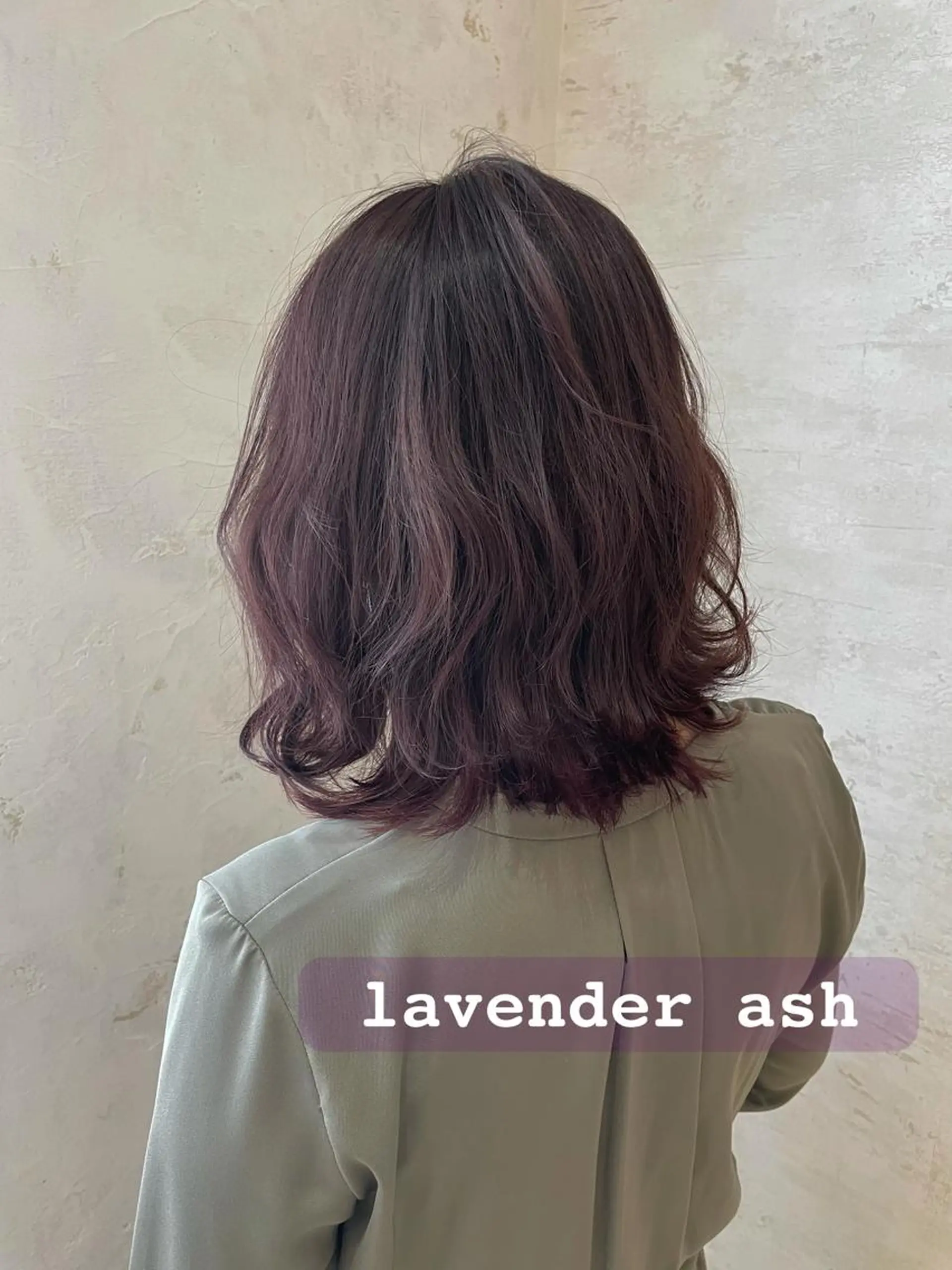 ミディアム カラー アッシュ ラベンダーカラー ラベンダーアッシュ Kanami/韓国風 /艶カラーのヘアスタイル
