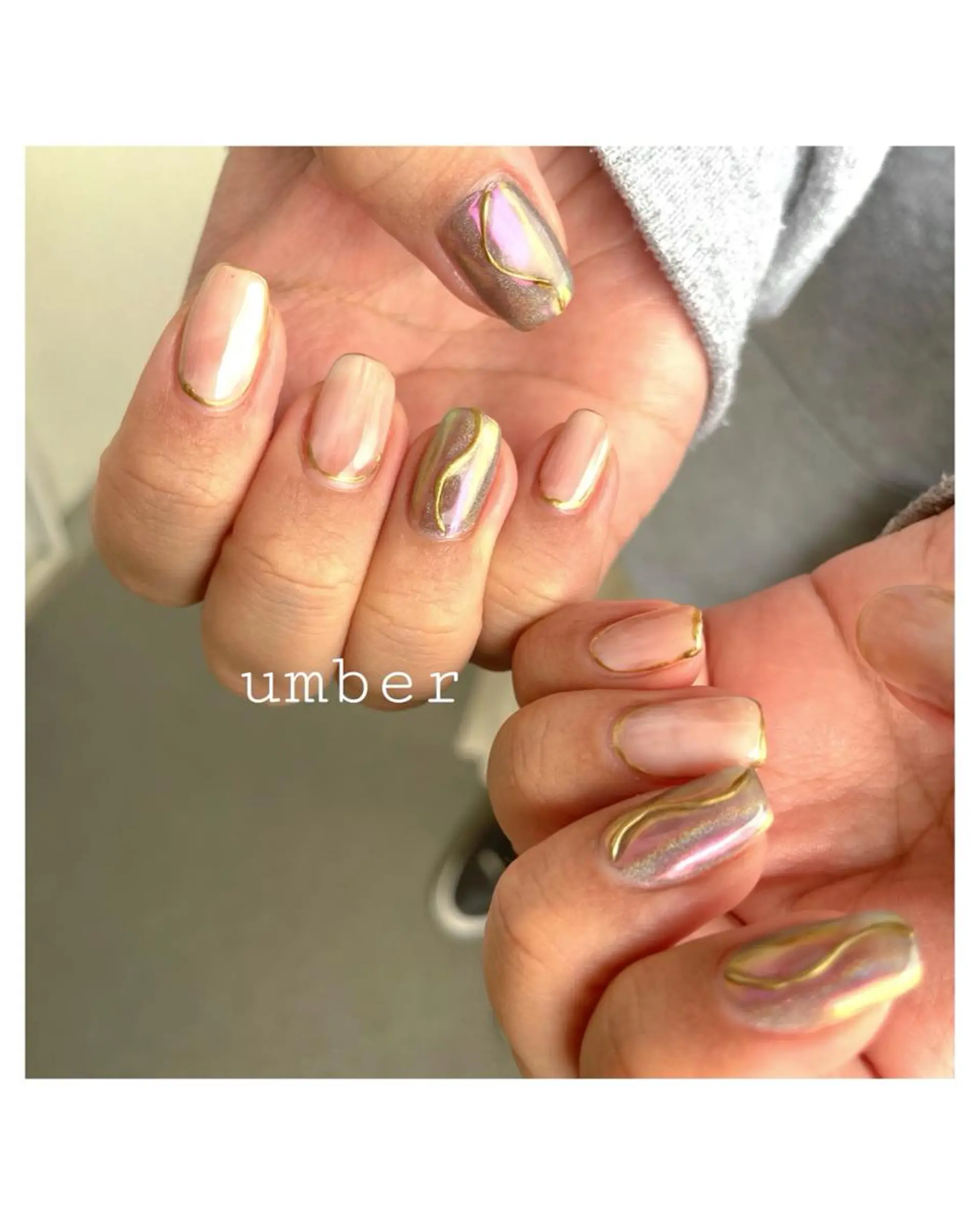 ネイル クリアネイル フラッシュネイル フットネイル フレンチネイル マグネットネイル ハンドネイル umber 三茶1分のネイルデザイン