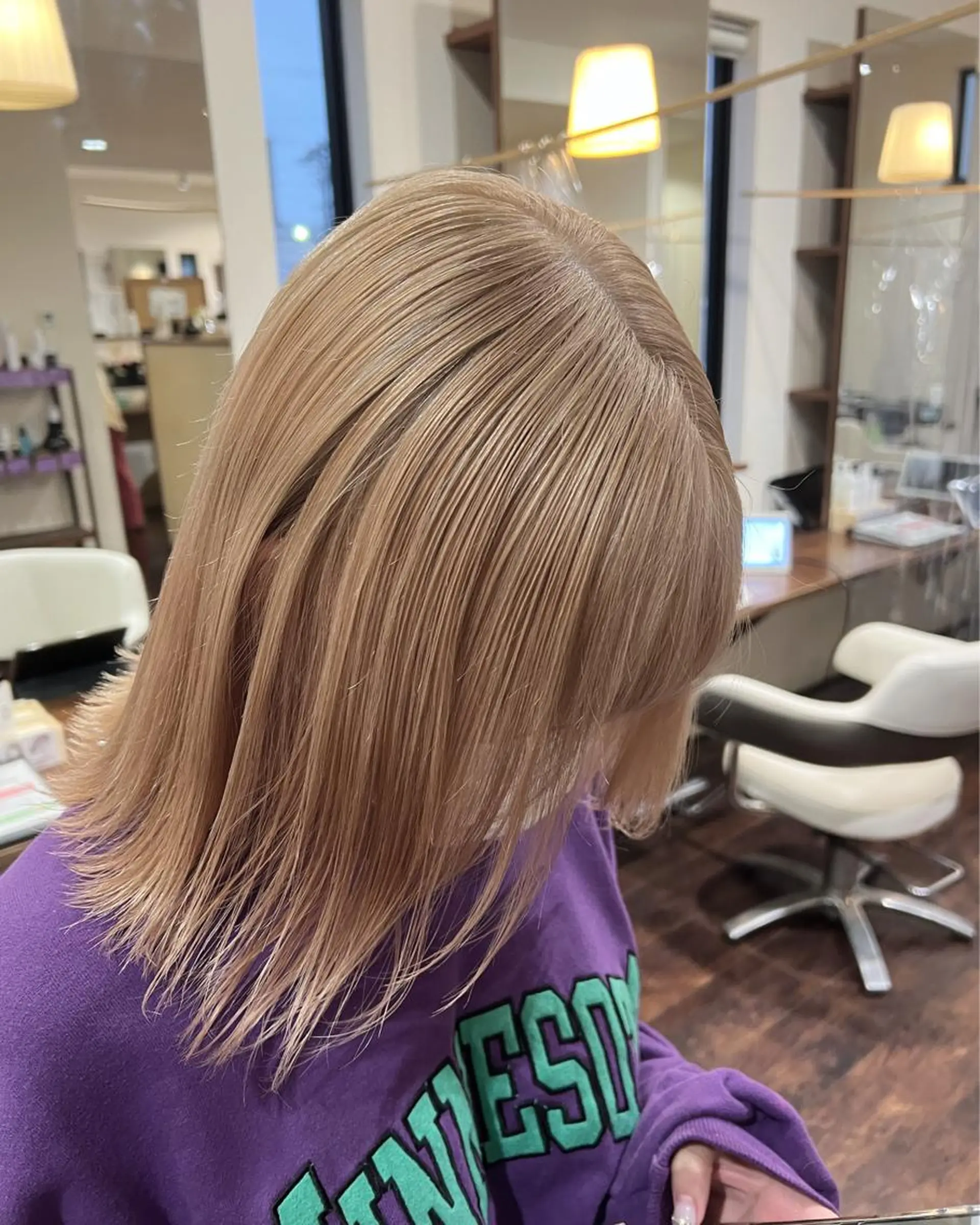 ミディアム カラー ブロンド ホワイトブロンド 【豊橋・美容室】KIHACO豊橋店所属・【豊橋・美容室】 廣田健一のヘアスタイル