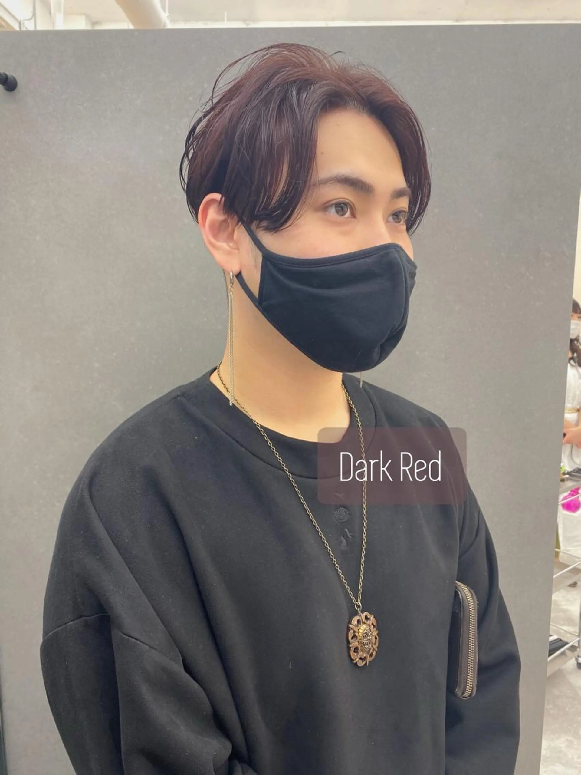 カラー メンズ レッドカラー 韓国風ハッシュカット 🇰🇷オリーブ職人のヘアスタイル