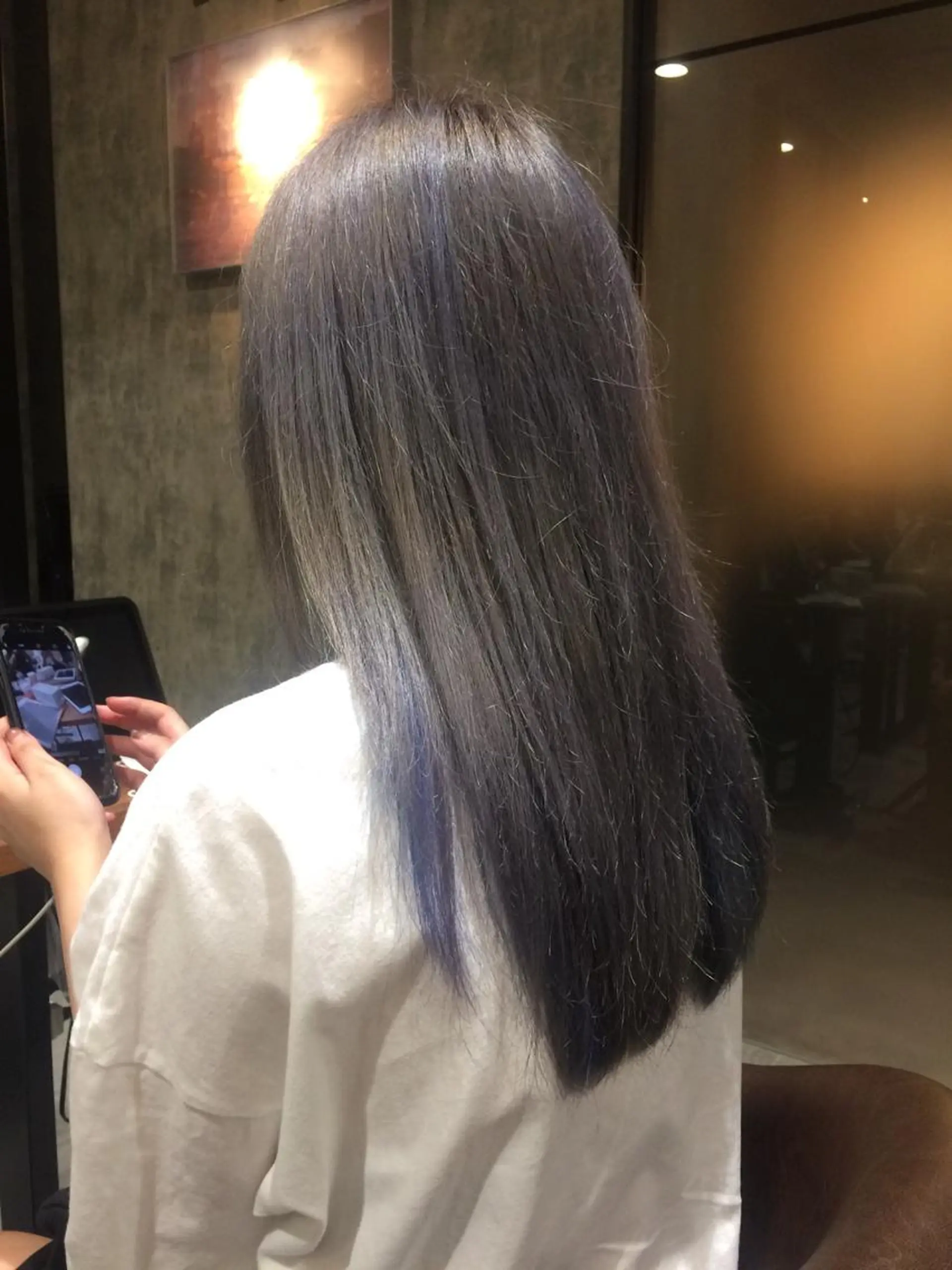 ロング カラー パーマ ダブルカラー Kobayashi ハイライト/ショートのヘアスタイル