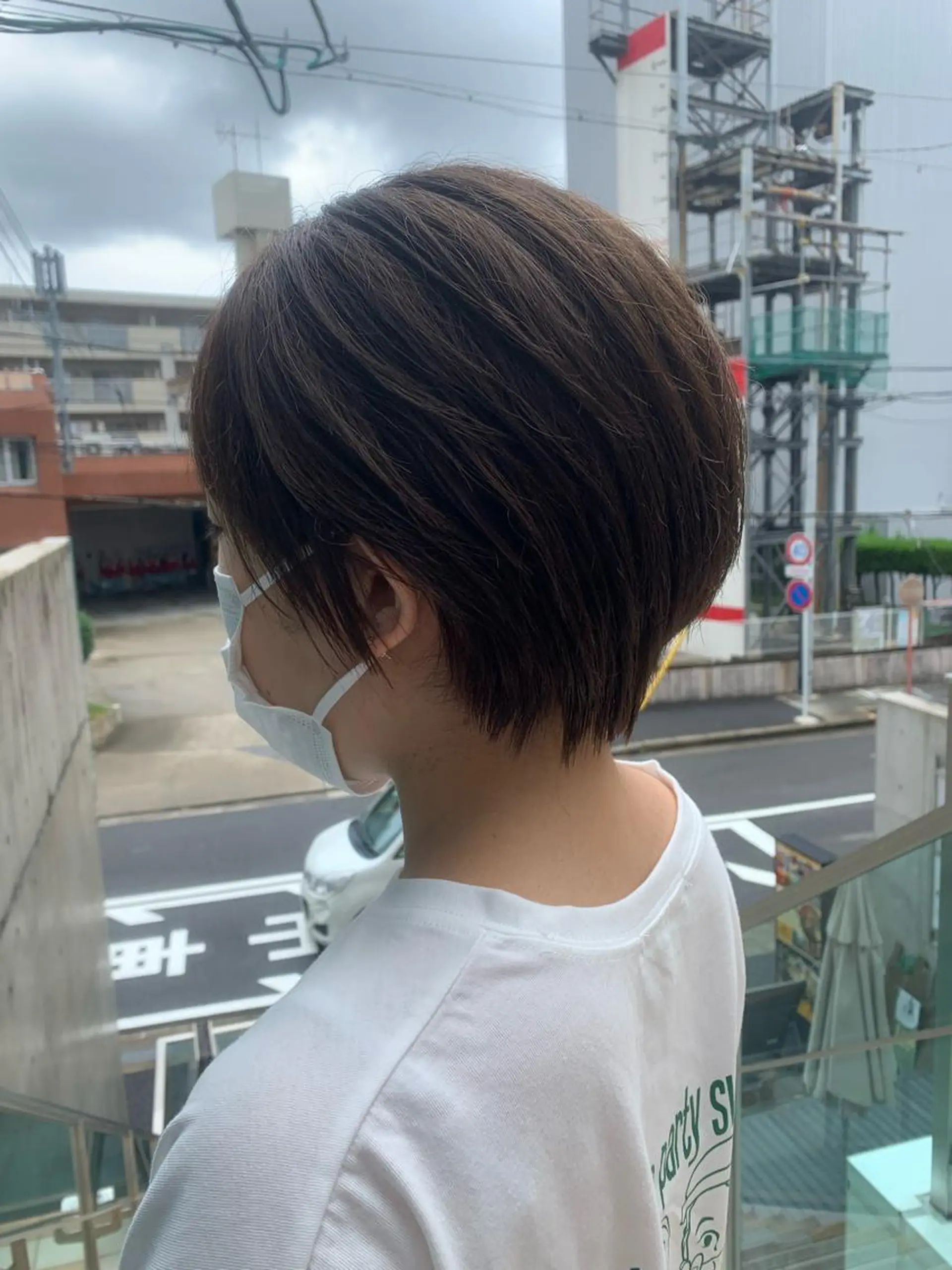 ショート カラー ヘアアレンジ 透け感✨ダメージレス カラーHana🤍のヘアスタイル