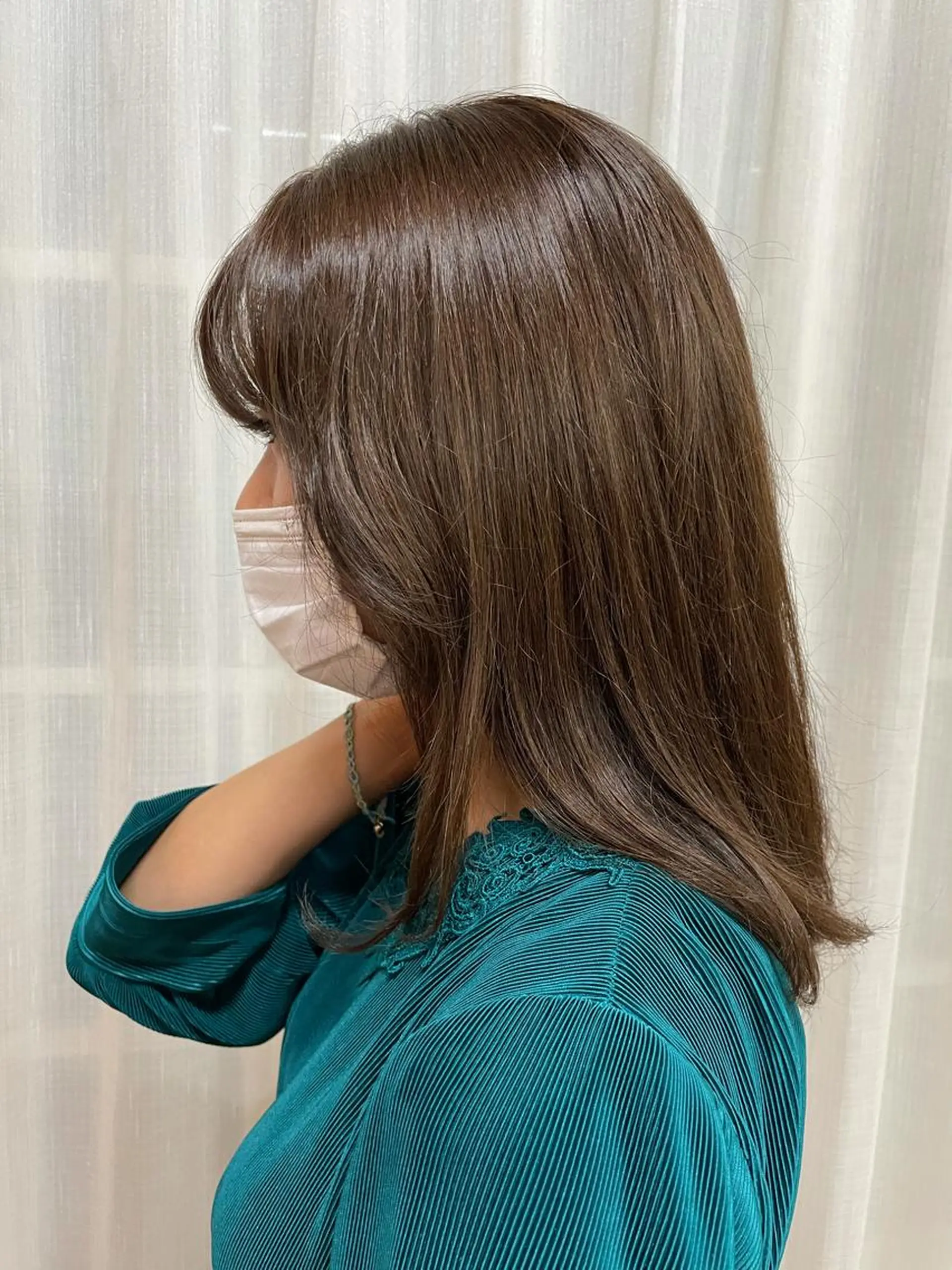 ミディアム カラー 透明感カラー オレンジ 外国人風カラー 足立 悠輔のヘアスタイル