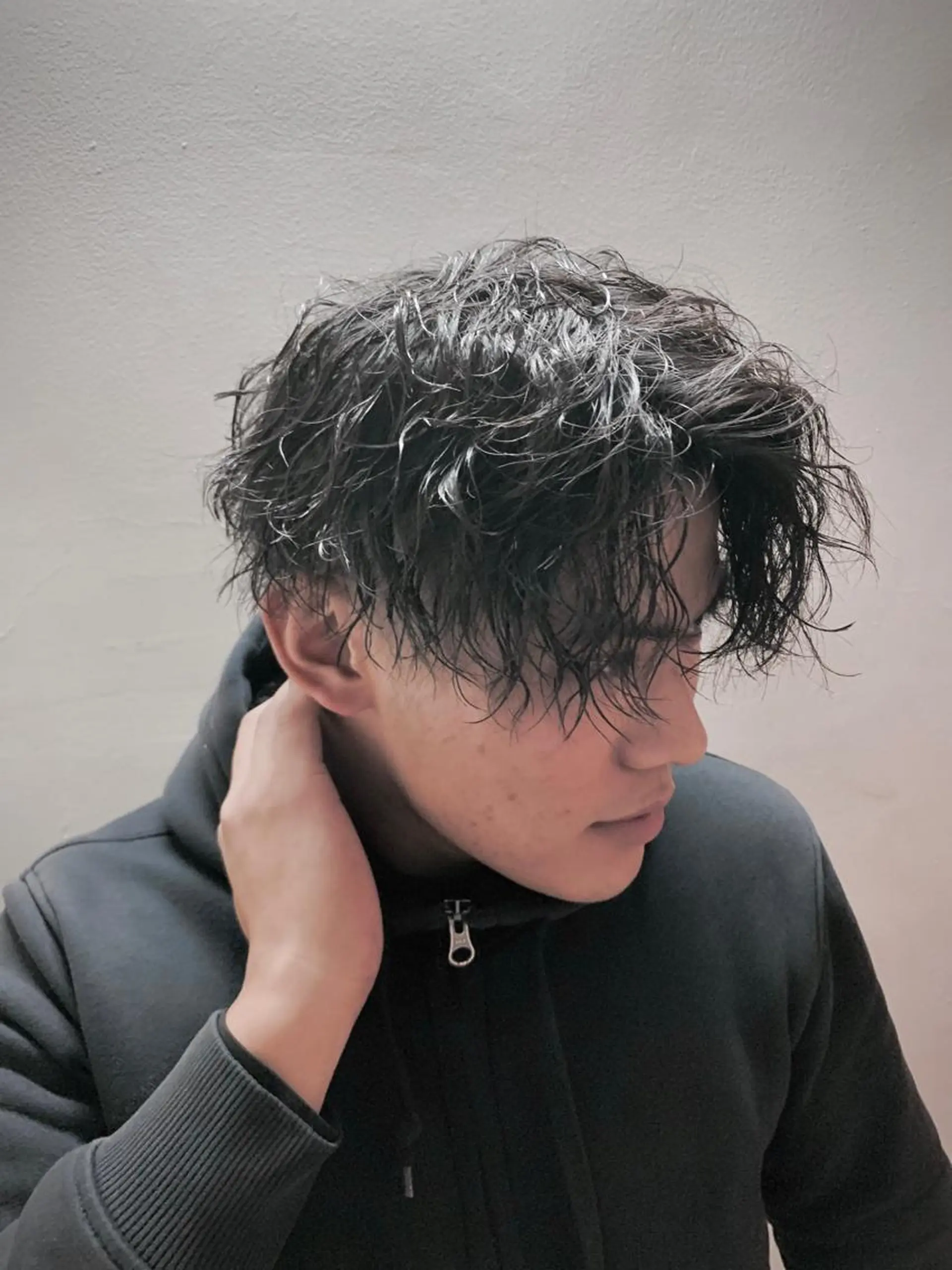 ミディアム パーマ メンズ HIROGINZA ヒロ銀座 青山所属・マツオ リュウホウ🐉のヘアスタイル