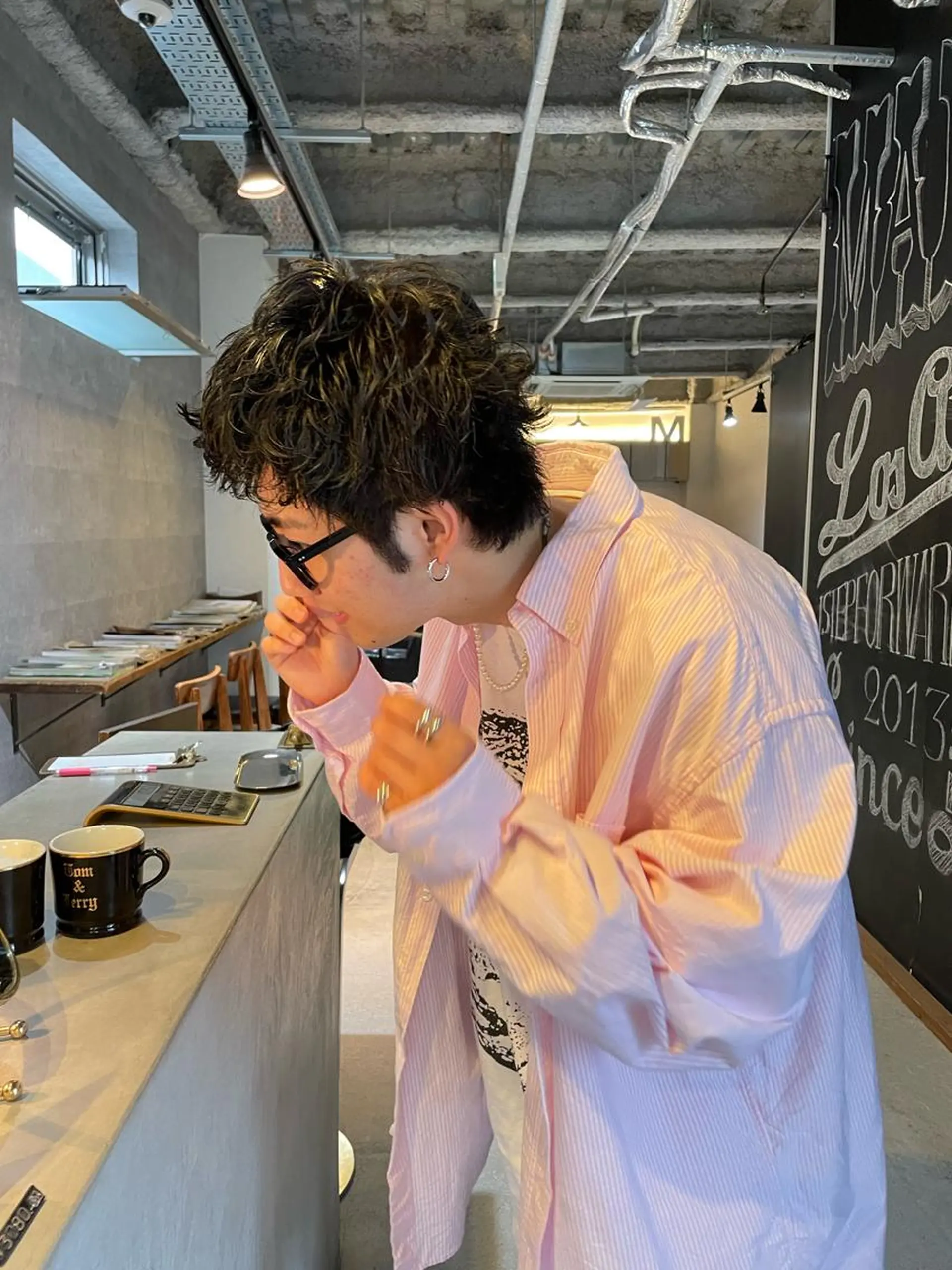 ショート パーマ カット パーマ トリートメント メンズヘア/レイヤー /ボブ山内春輝のヘアスタイル