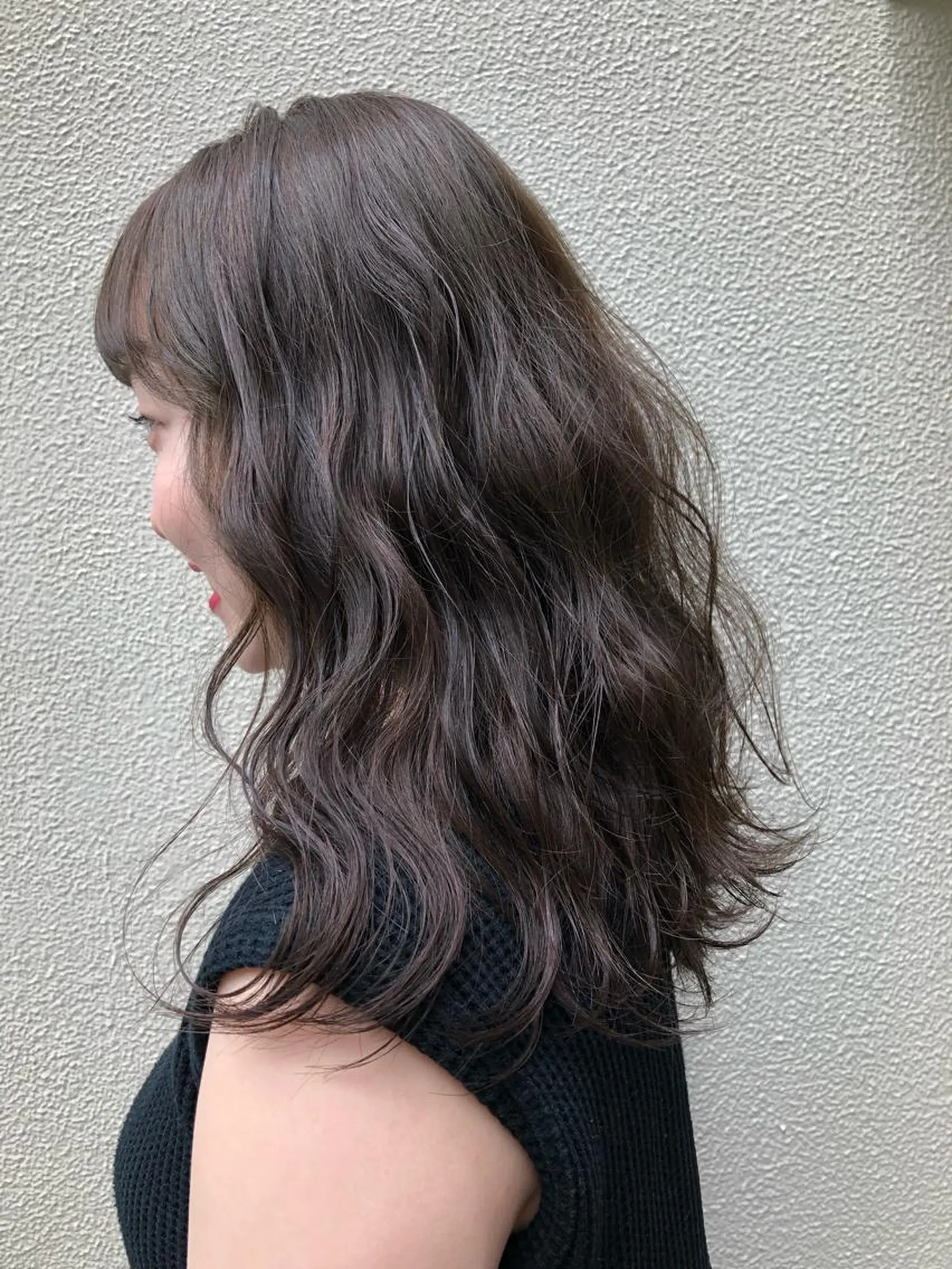 ミディアム カラー ベージュカラー ヘアカラー ツキノキ ミナのヘアスタイル