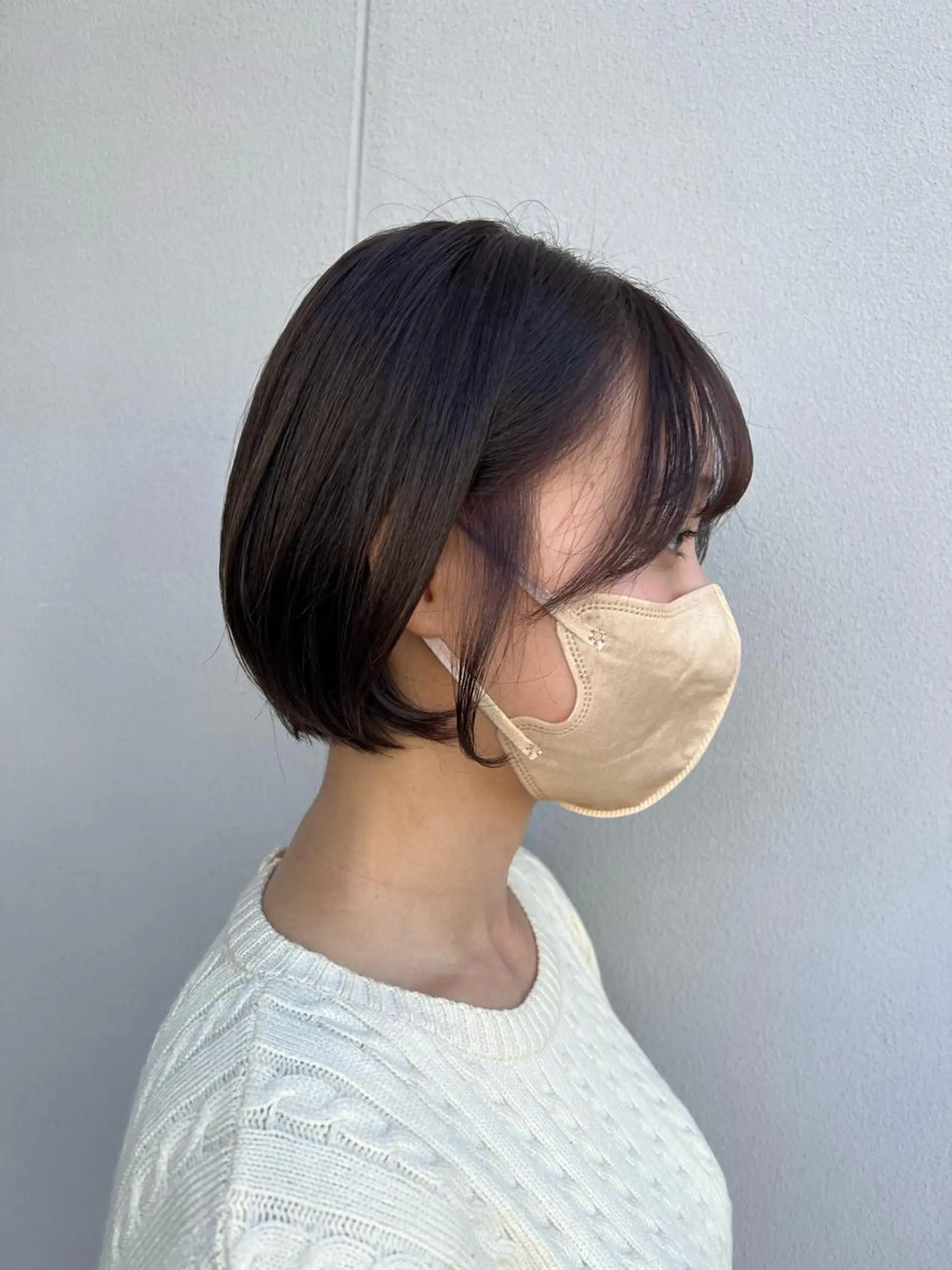 ミディアム カラー ボブ カット ヘアカラー APREKO SAYAKAのヘアスタイル