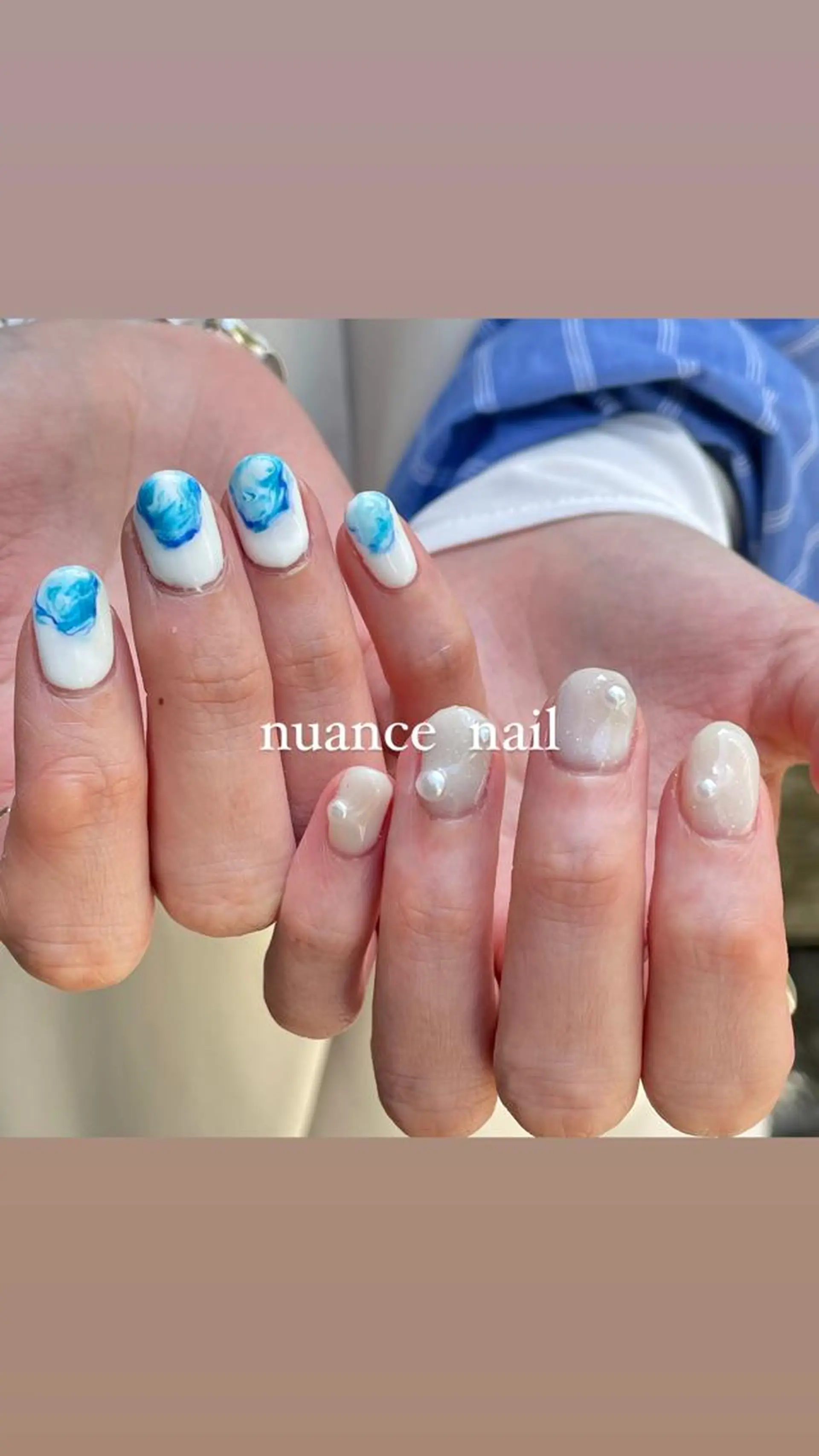 ネイル ハンドネイル 淡色ネイル 🎀moeのネイルデザイン