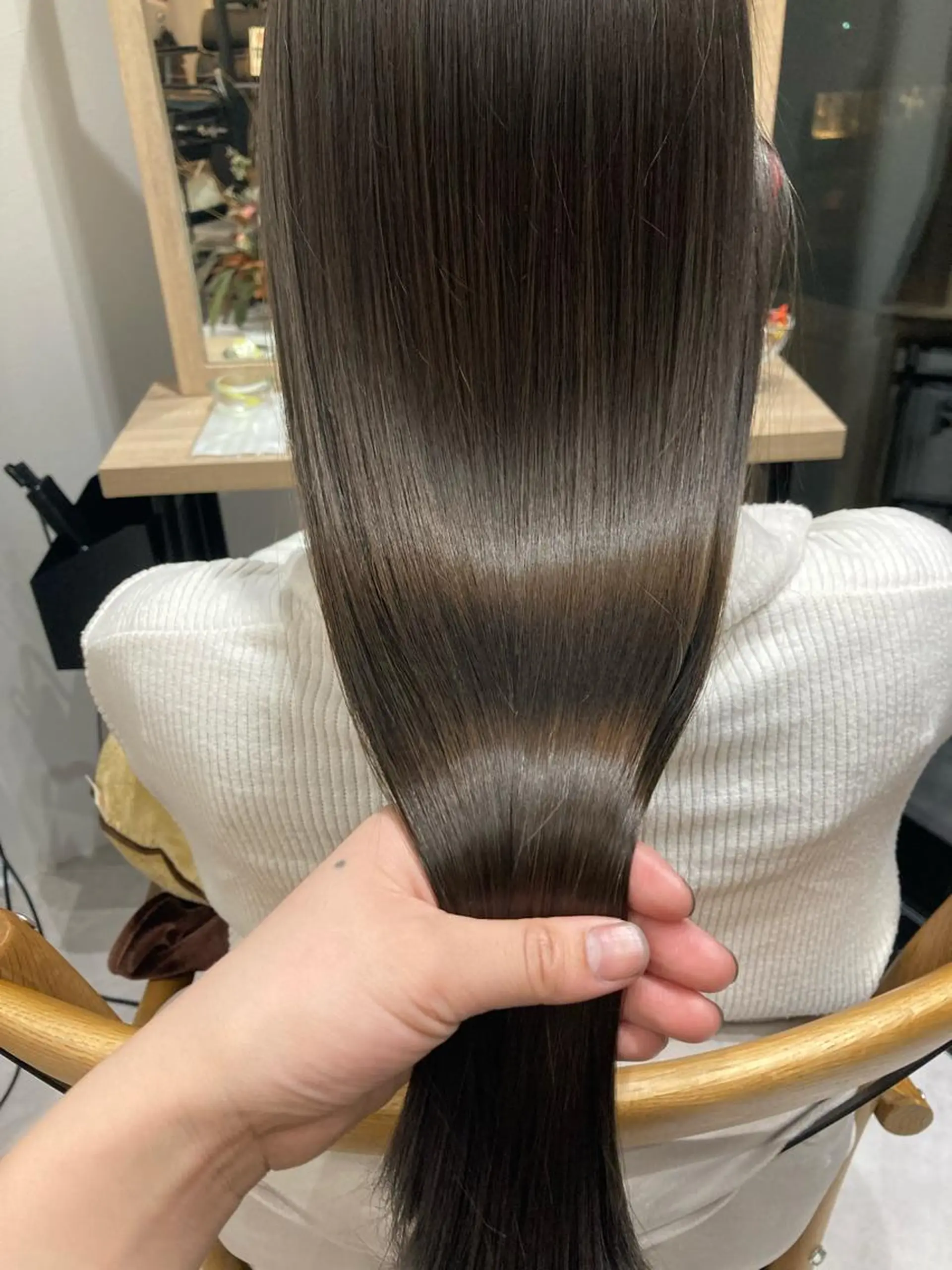 ロング カット ヘアカラー トリートメント ✨色持ちの良い艶 カラー✨蟹江真世のヘアスタイル