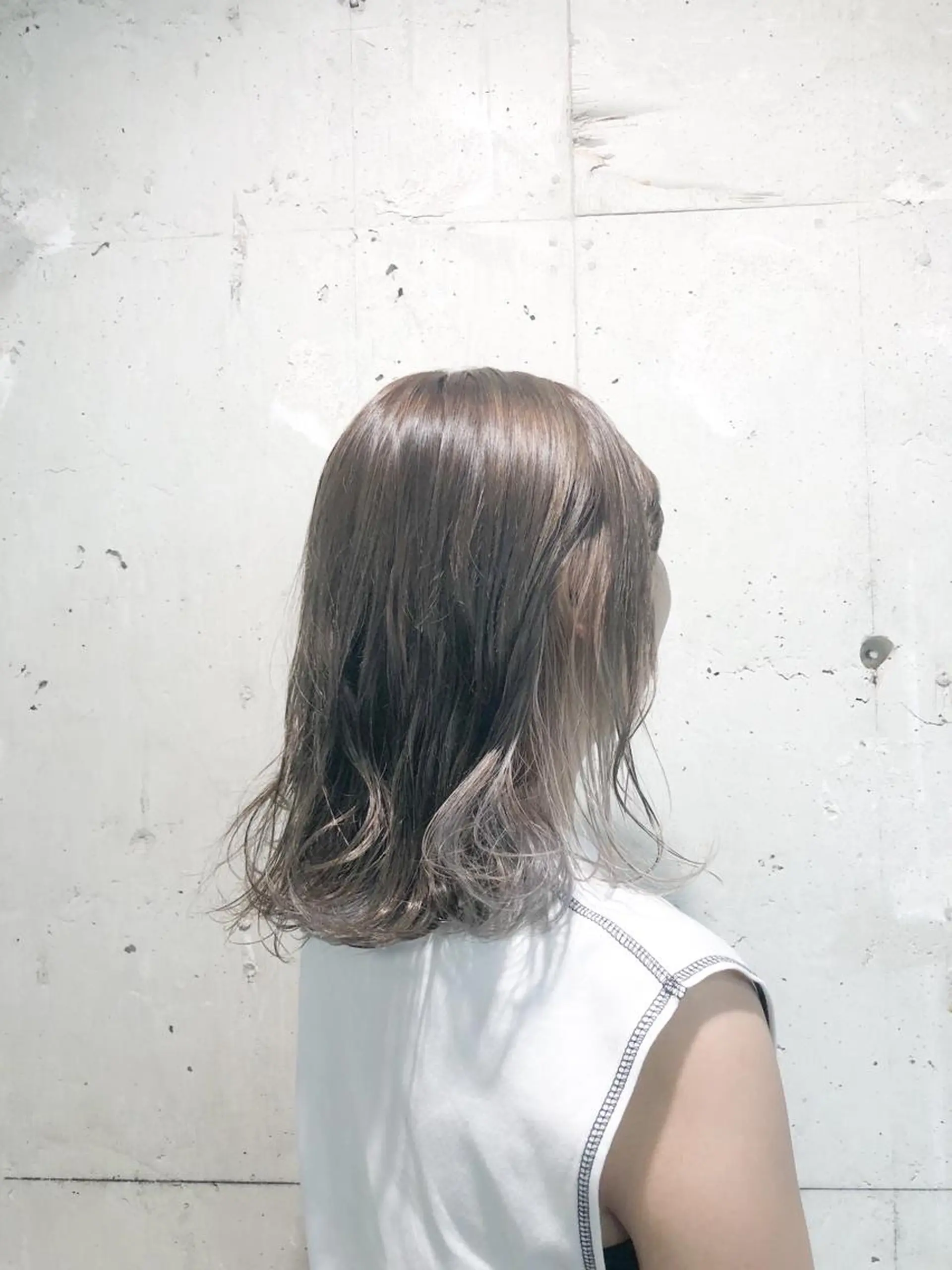 セミロング カラー パーマ ヘアアレンジ メンズ キッズ ネイル マツエク・マツパ 透明感カラー Rene'所属・当日予約⭕️ yuriのヘアスタイル