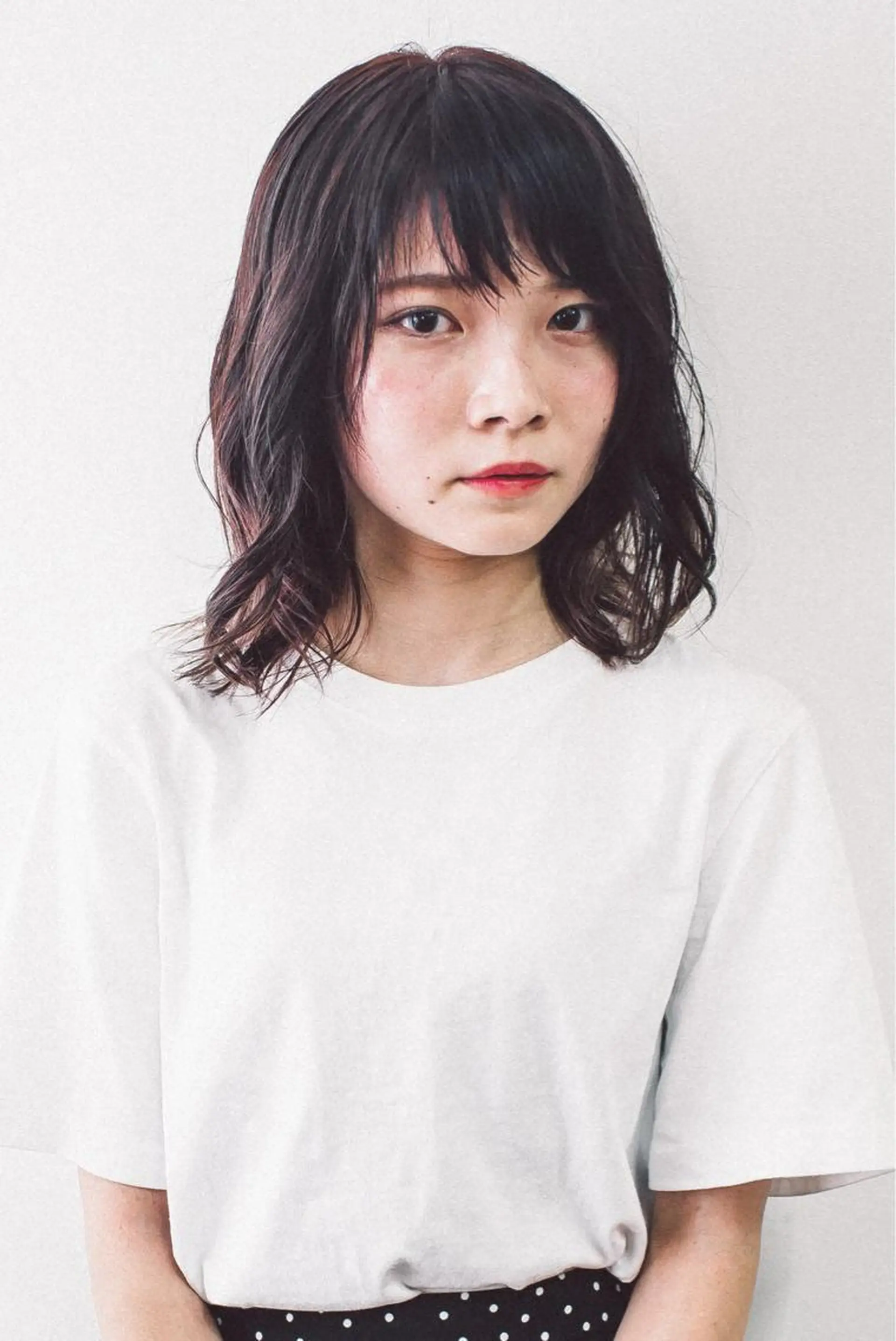 ミディアム パーマ 千葉 慎也のヘアスタイル