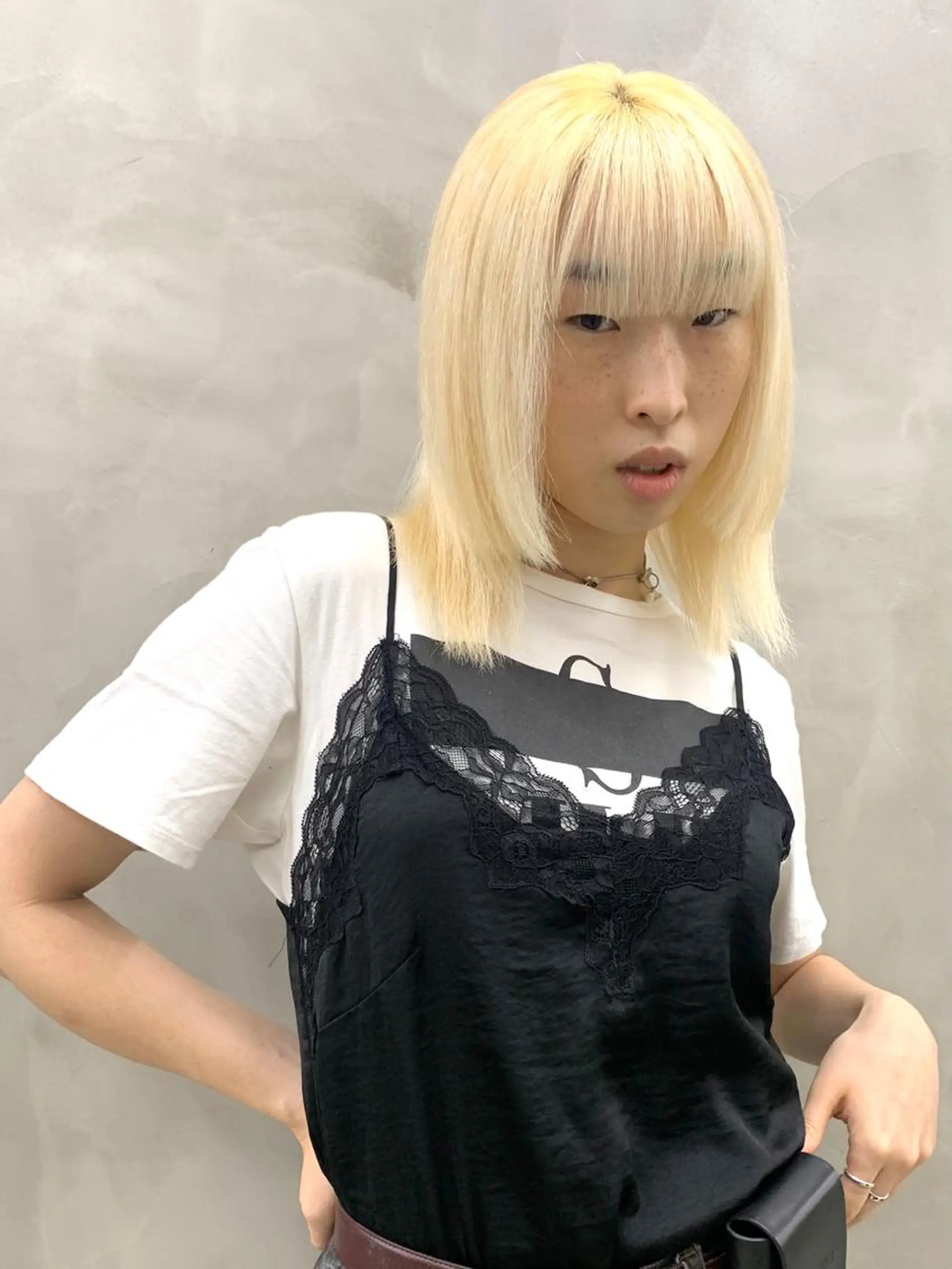 ミディアム カラー ブームボックス所属・🐝ハイトーンカラー hachi🐝のヘアスタイル