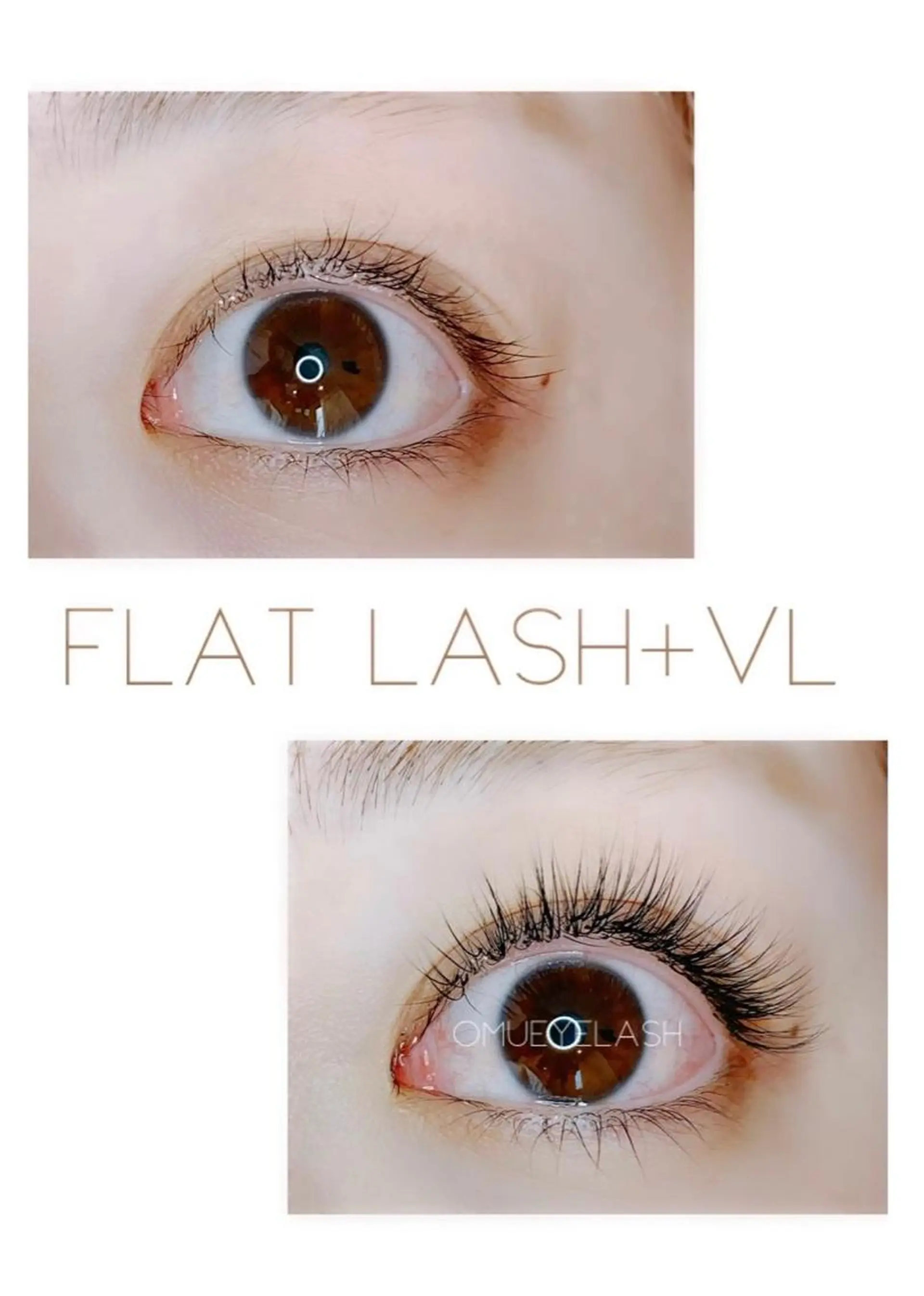 マツエク・マツパ フラットラッシュ ナチュラル 深夜も営業、国分寺駅 Omueyelashのマツエク・マツパデザイン