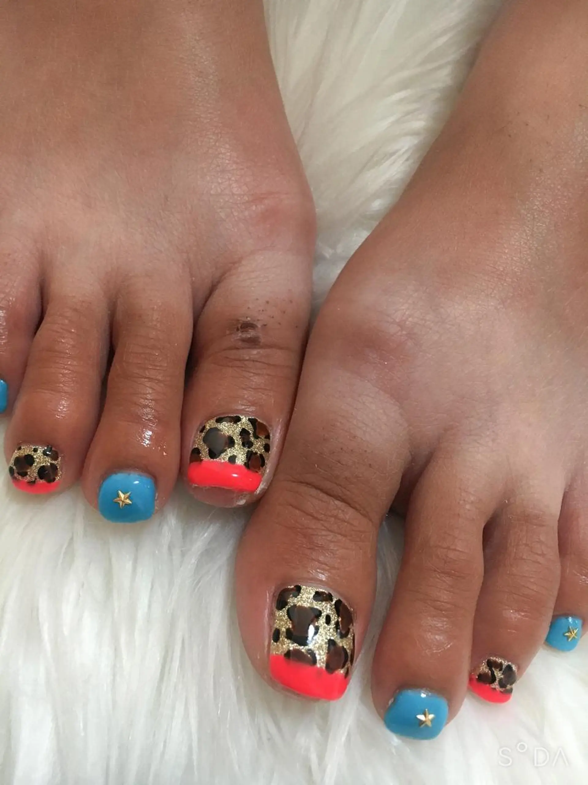 ネイル アニマル柄 フレンチネイル miwa ミワのネイルデザイン