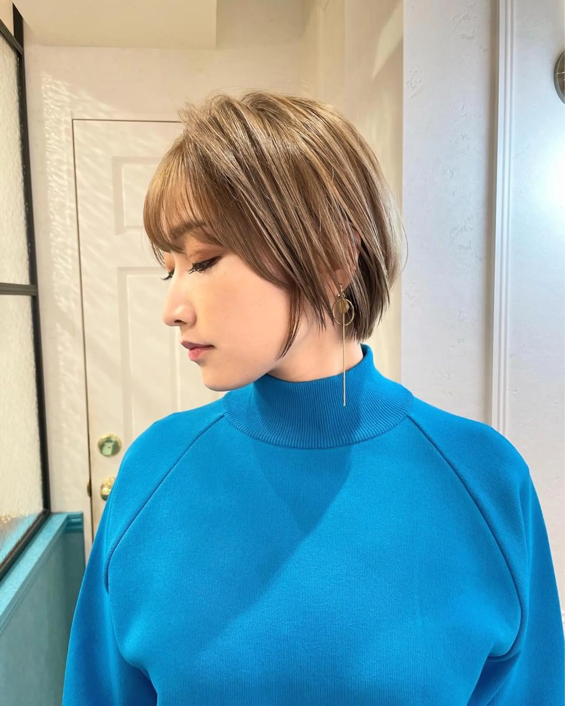 ショート カラー カット ヘアカラー トリートメント 縮毛/ショート/ ボブ/レイヤー/小原のヘアスタイル