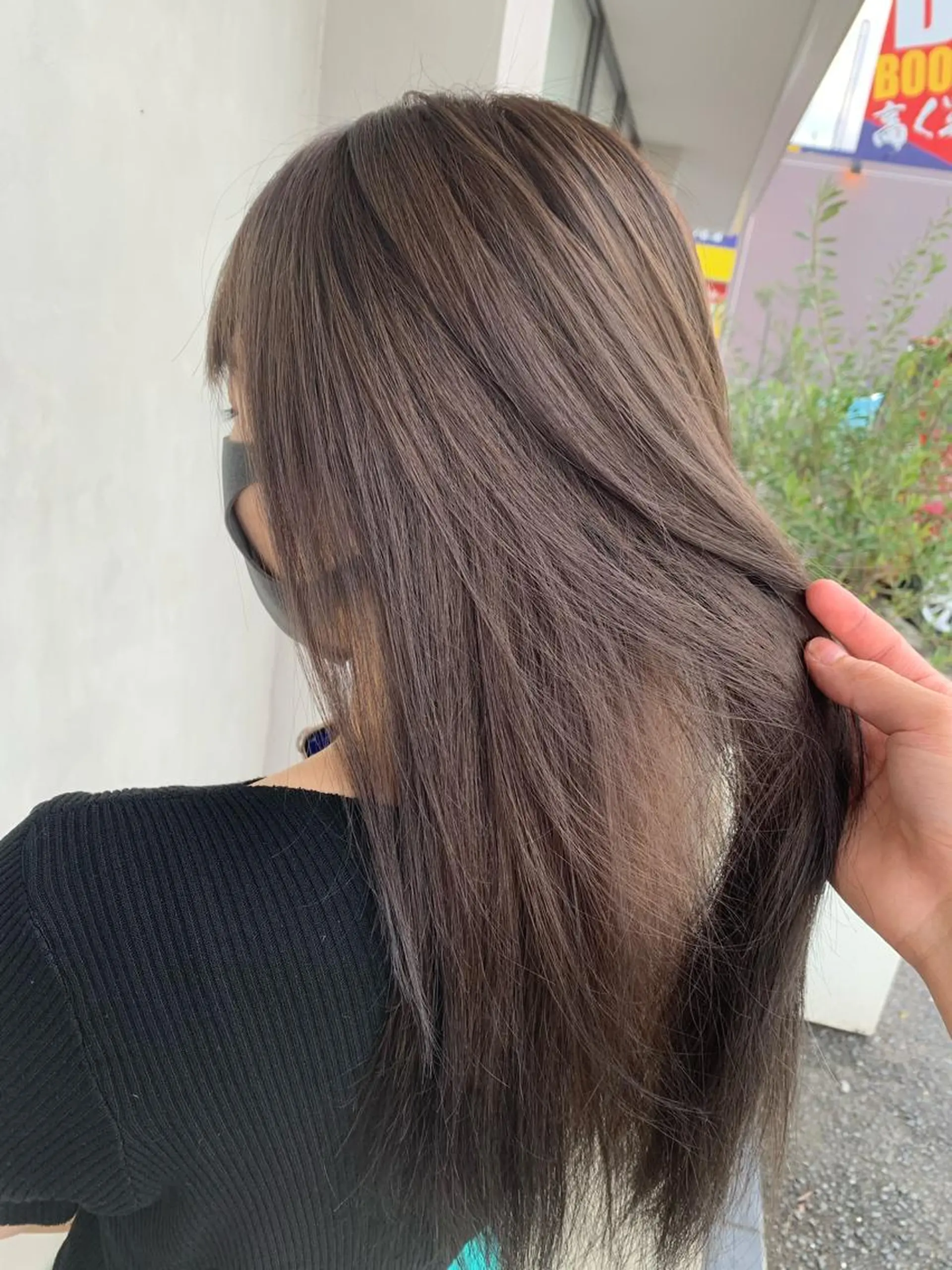 セミロング カラー グレージュ 名古屋/デザイン/ ブリーチ/松井亮磨のヘアスタイル