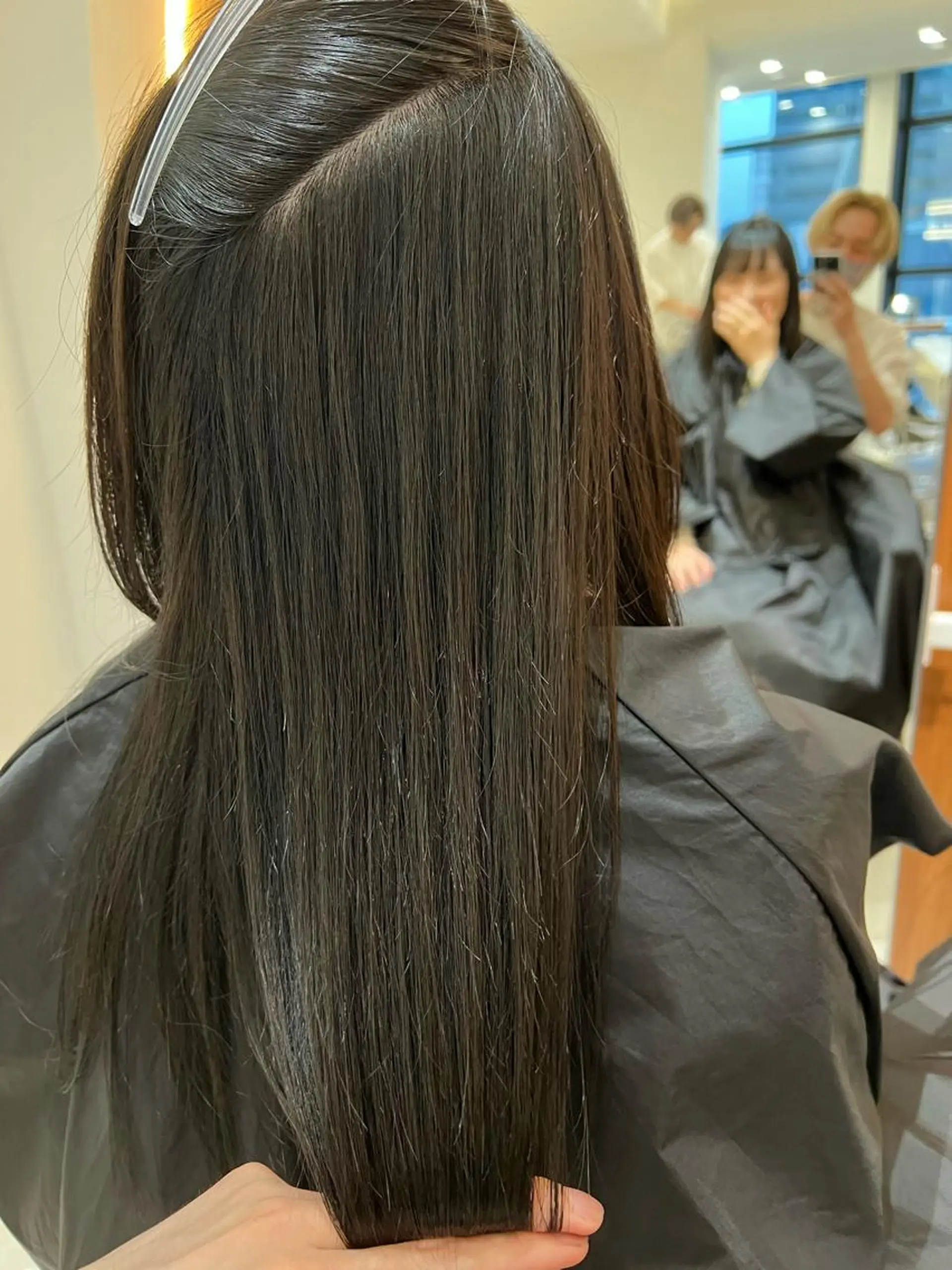 セミロング パーマ 縮毛矯正 ストレートパーマ カット 縮毛矯正 トリートメント ヘアセット 韓国レイヤー🇰🇷 韓国研修◎渋谷カイトのヘアスタイル