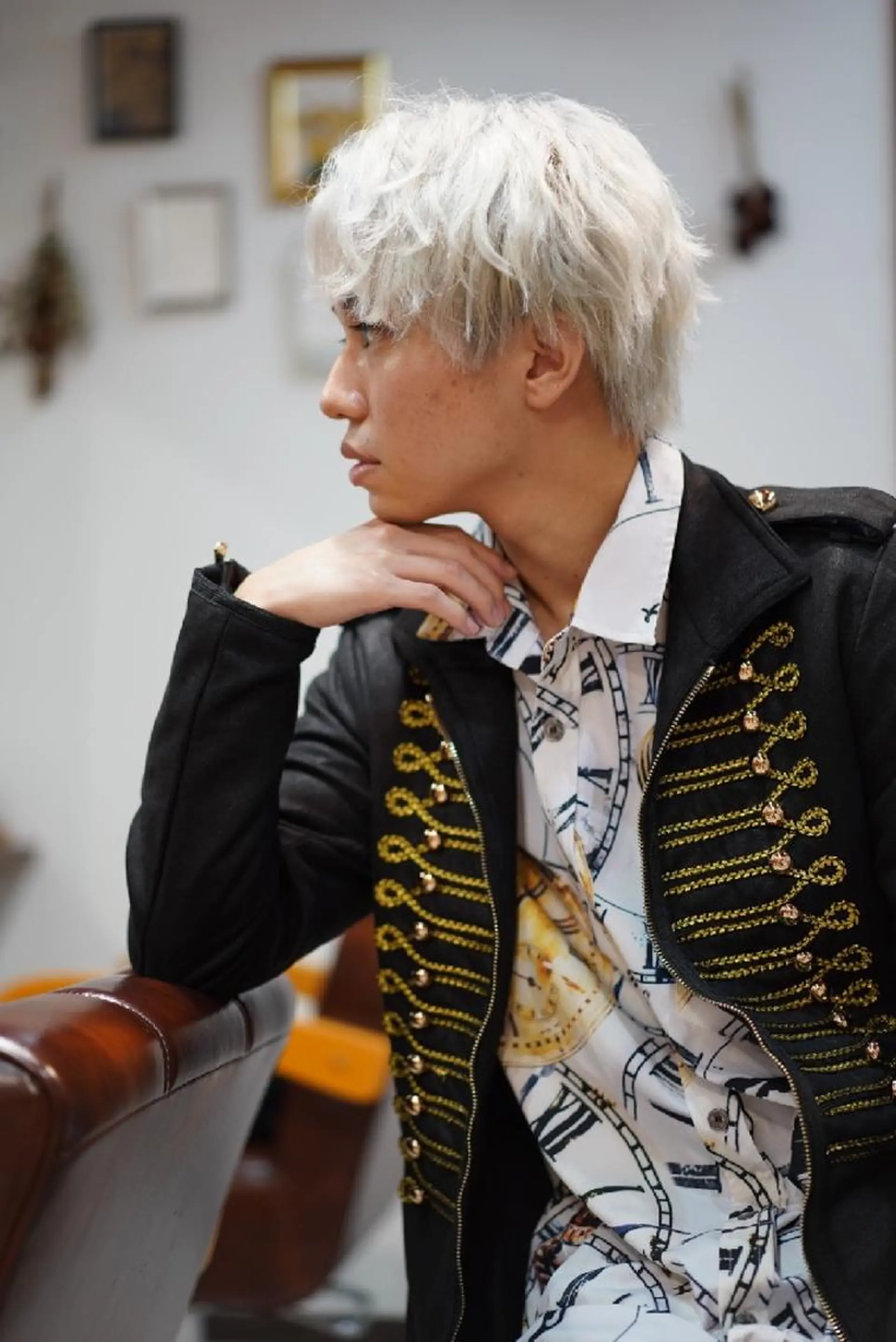 メンズ カラー ミディアム カット ヘアカラー matilda hair Men'sのヘアスタイル